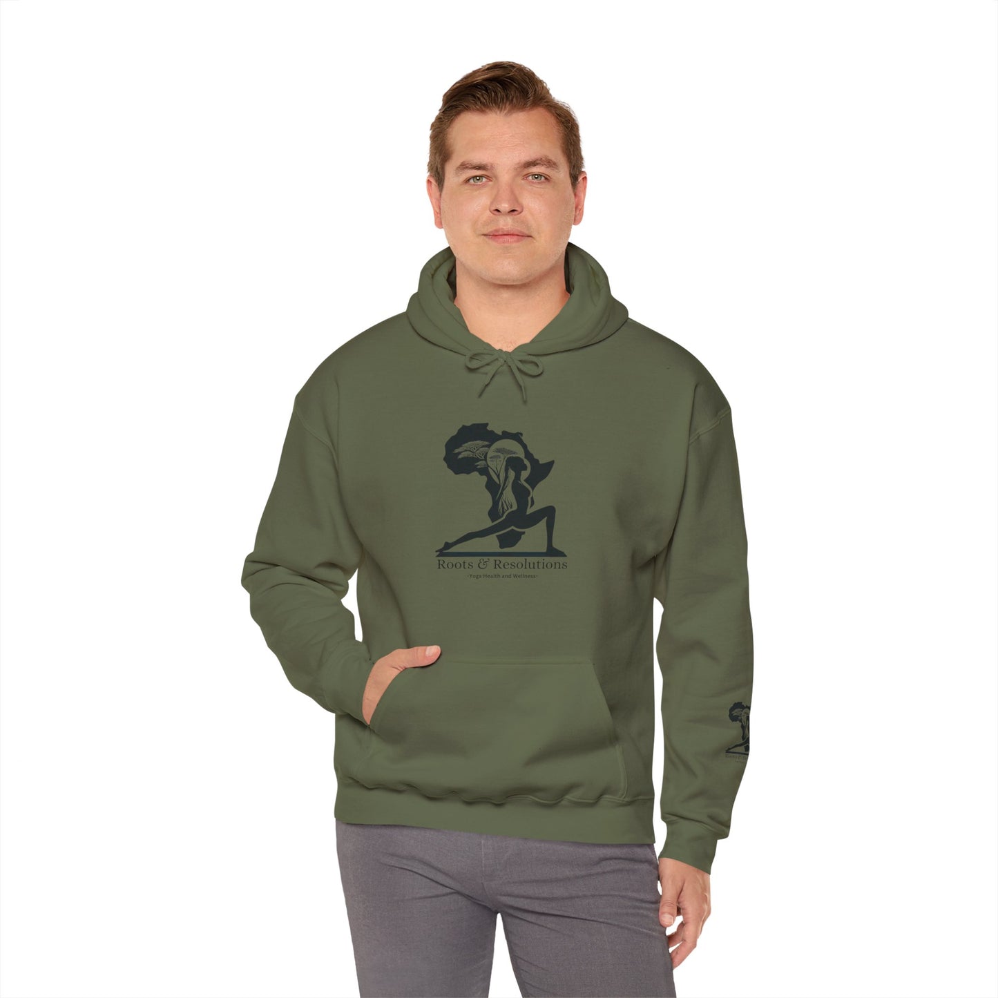 Yoga Health and Wellness Hoodie - Roots & Resolutions Brand Merch