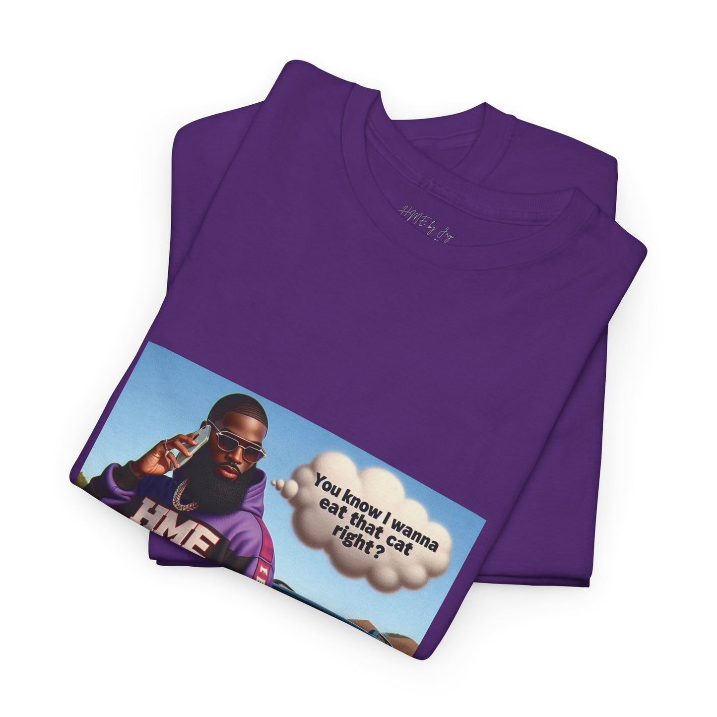 HME eat the cat Unisex Heavy Cotton Tee