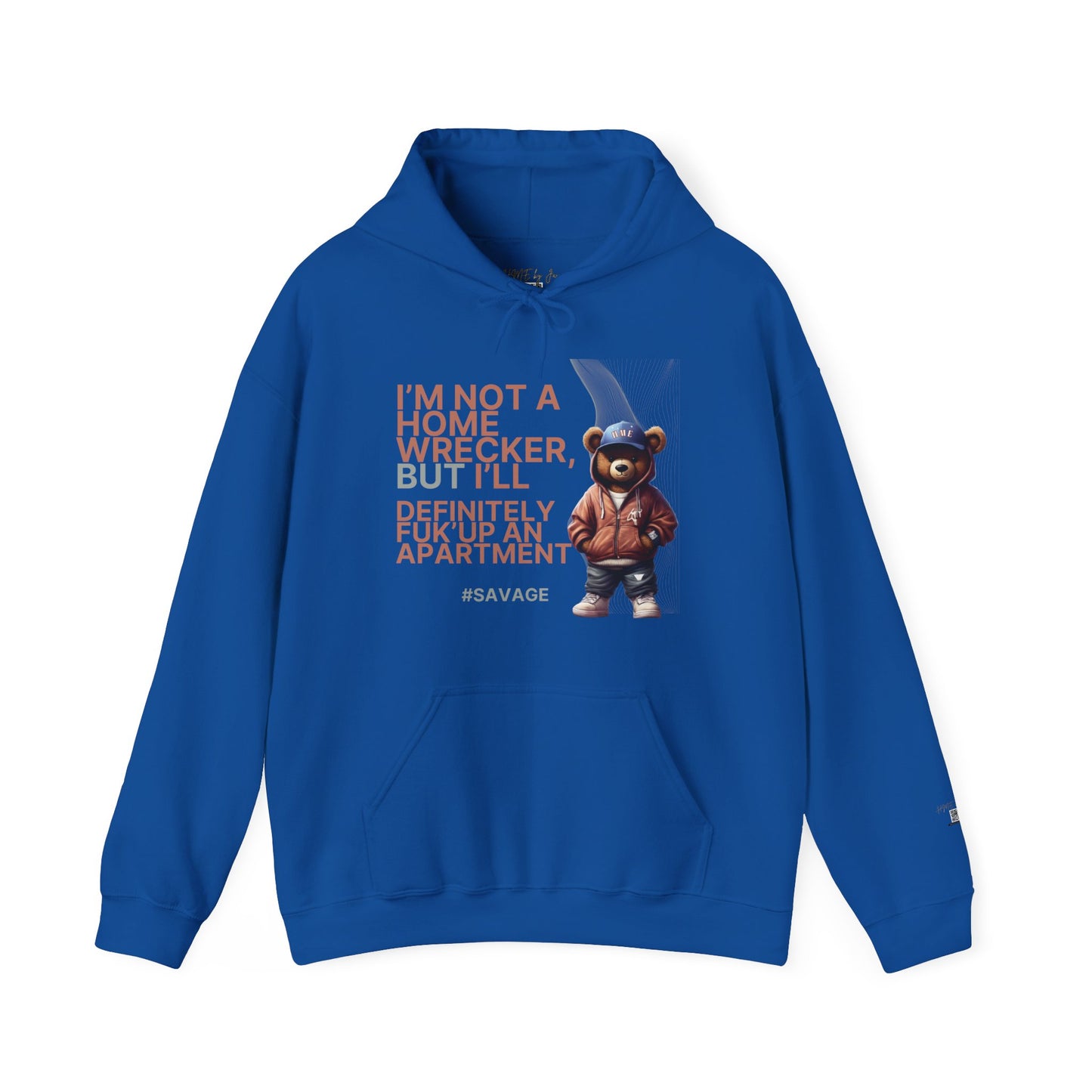 HME Bear Logo Heavy Blend Hooded Sweatshirt - I'm not a Home Wrecker Design