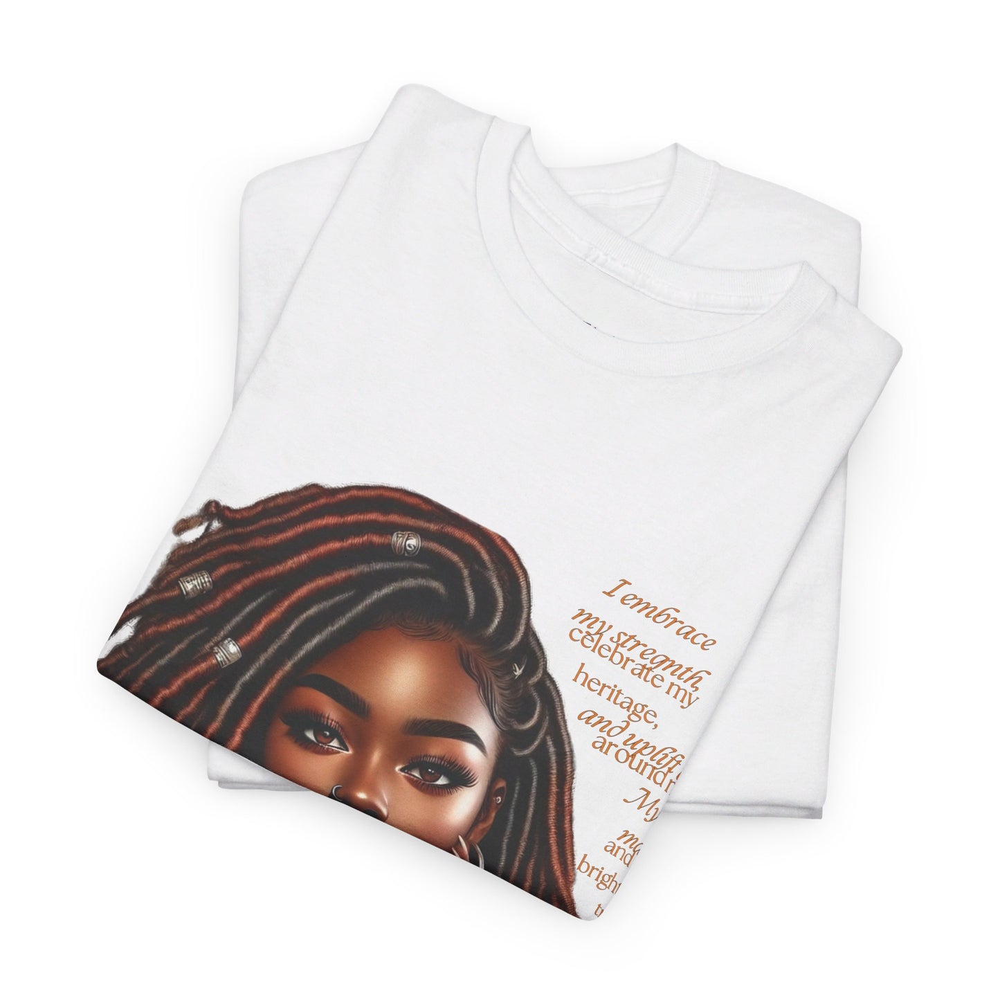 Ahnye’s Melanin Collection I embrace my strength Unisex Heavy Cotton Tee