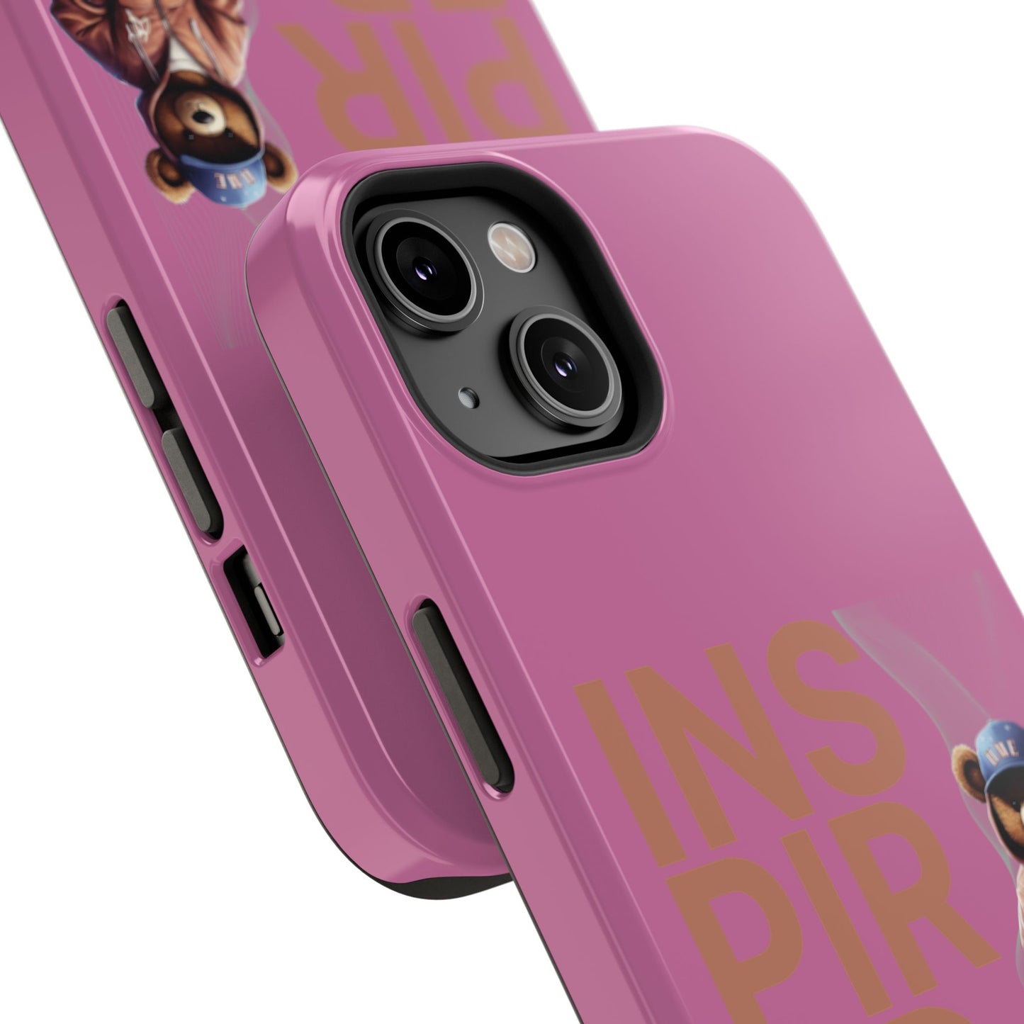 Phone Cases - HME Logo Bear, Inspired to take action light pink
