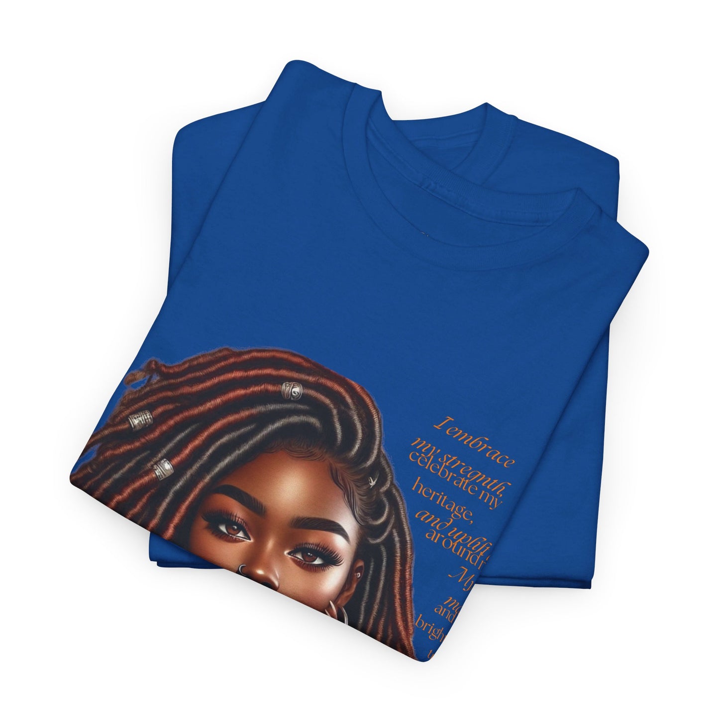 Ahnye’s Melanin Collection I embrace my strength Unisex Heavy Cotton Tee