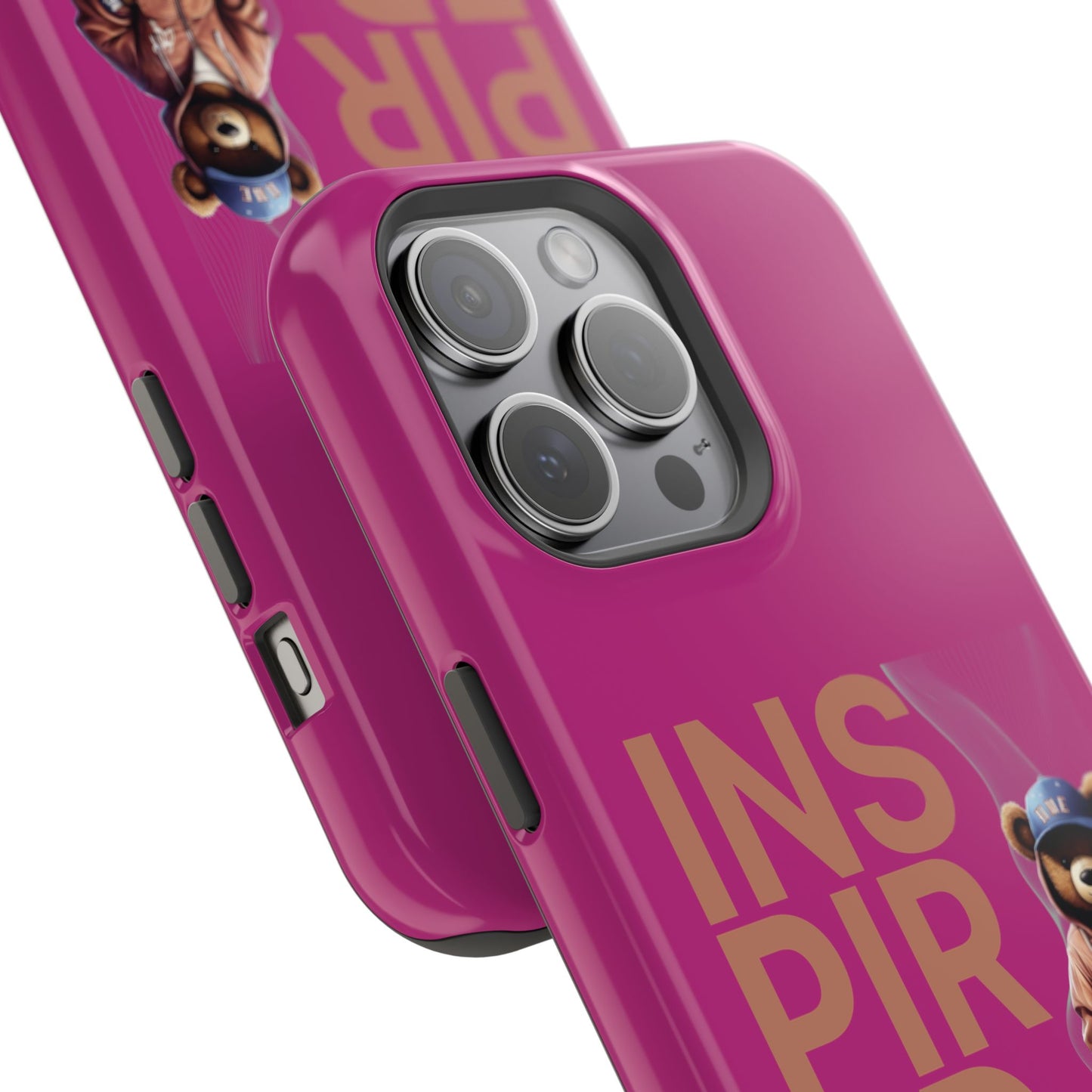 Phone Cases - HME Logo Bear, Inspired to take action Pink