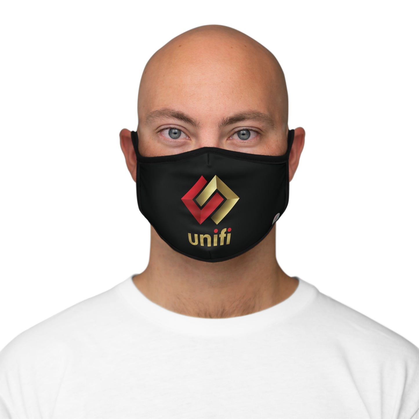 Unifi (Black) Fitted 2 layer Polyester Face Mask