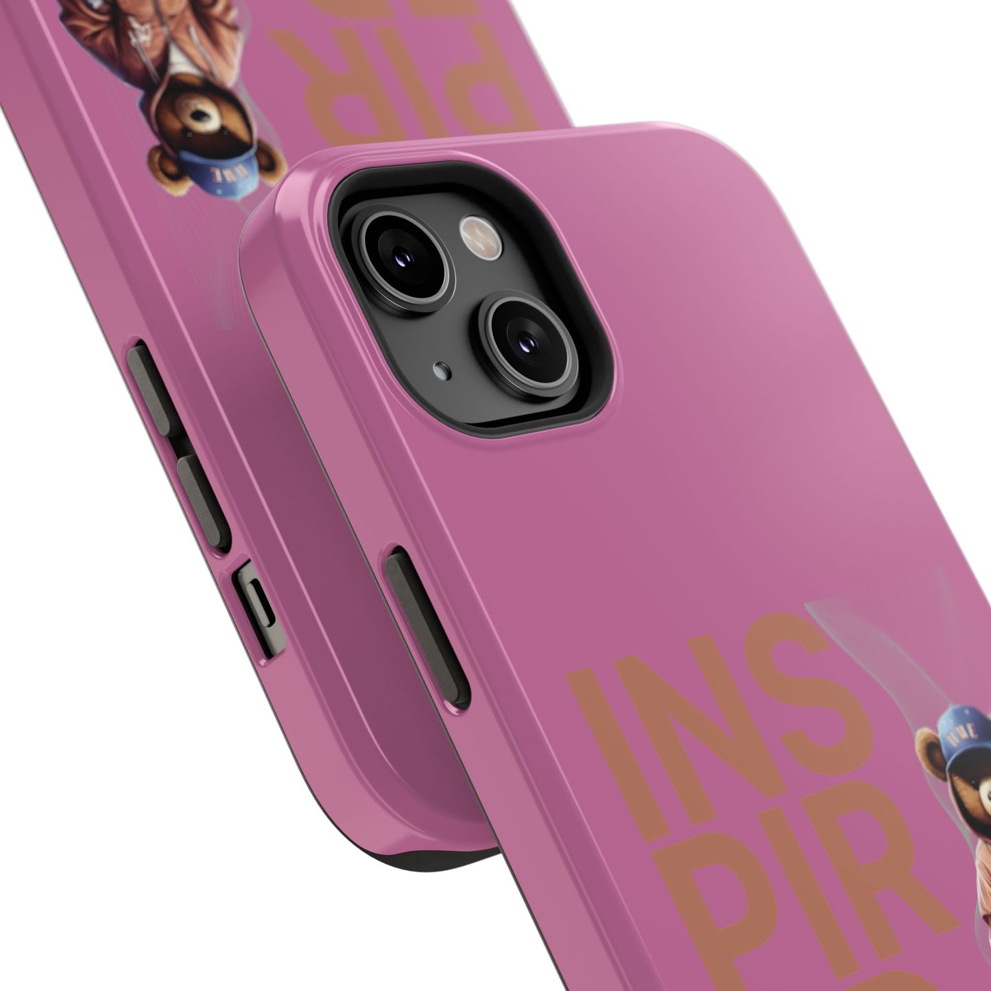 Phone Cases - HME Logo Bear, Inspired to take action light pink
