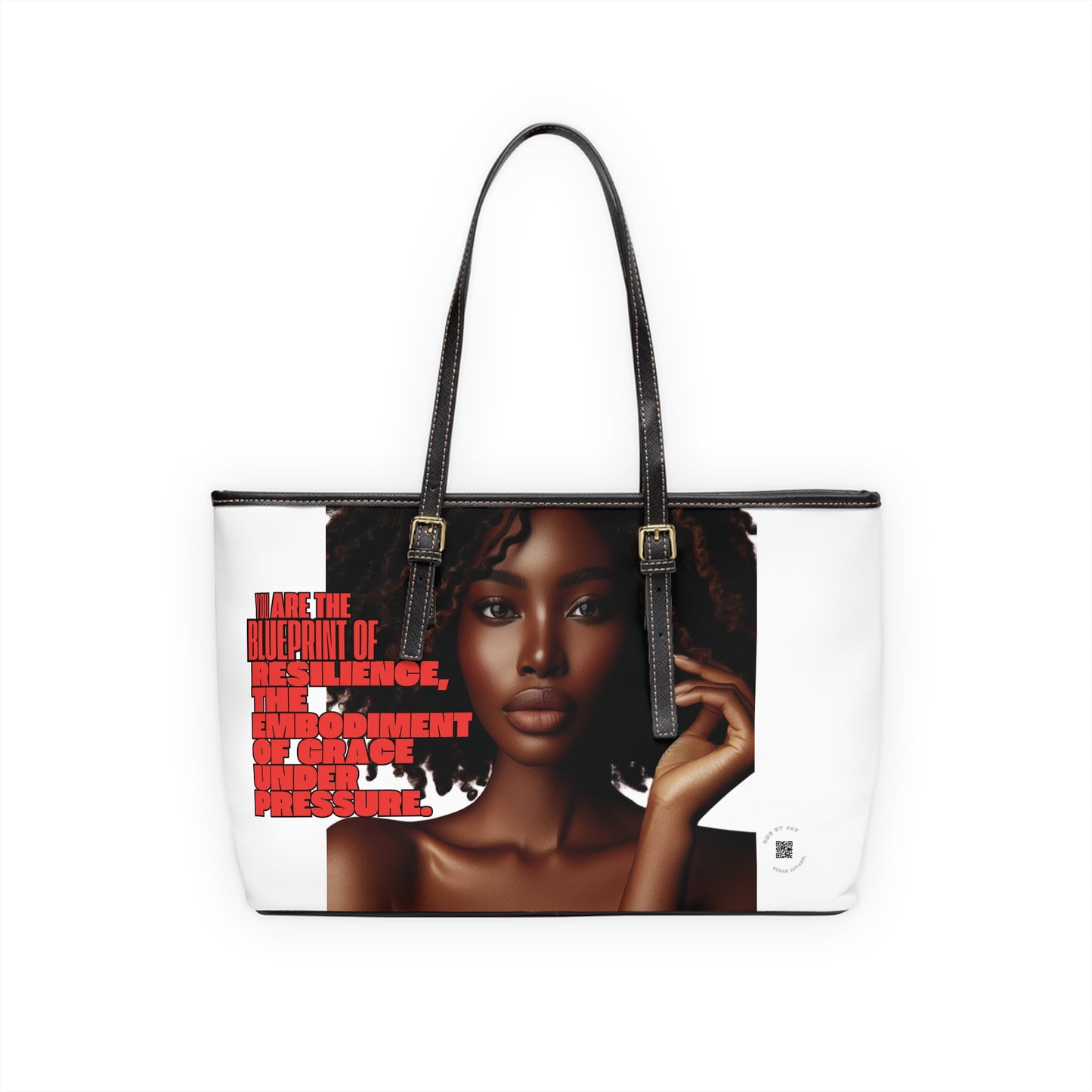 Shoulder Bag - Ahnye's Melanin Collection The Blueprint words of affirmation (White)
