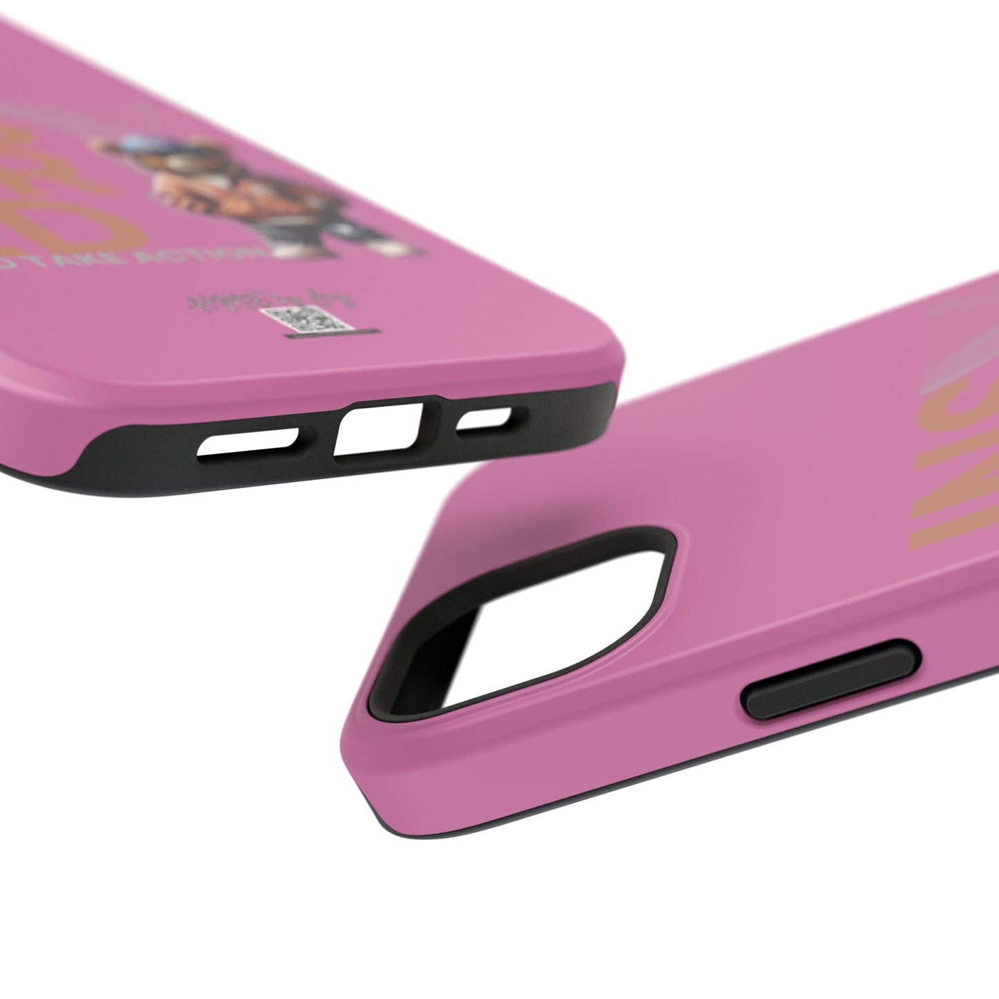 Phone Cases - HME Logo Bear, Inspired to take action light pink