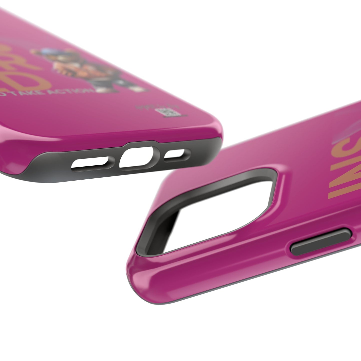 Phone Cases - HME Logo Bear, Inspired to take action Pink