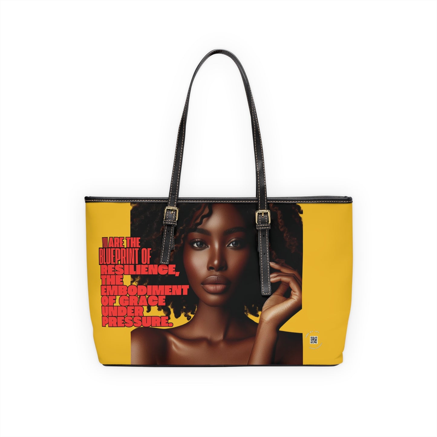 Shoulder Bag - Ahnye's Melanin Collection The Blueprint words of affirmation (Yellow)