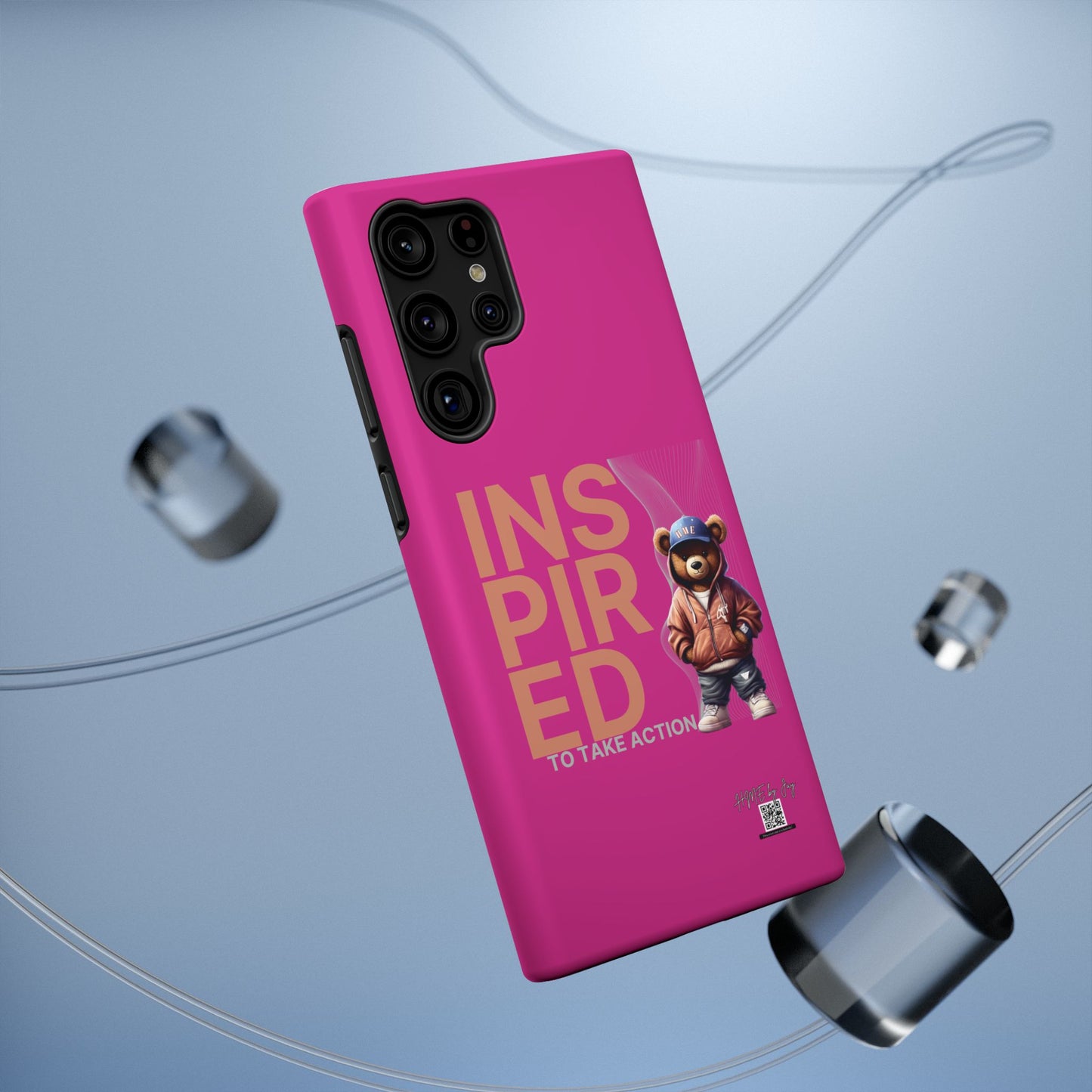 Phone Cases - HME Logo Bear, Inspired to take action Pink