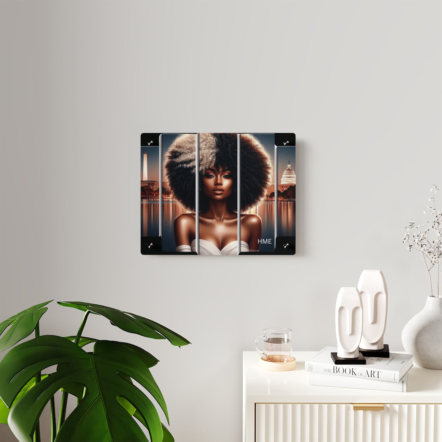 Acrylic Wall Art Panels - Ahnye’s Melanin Collection, Afrocentric Woman in Washington DC