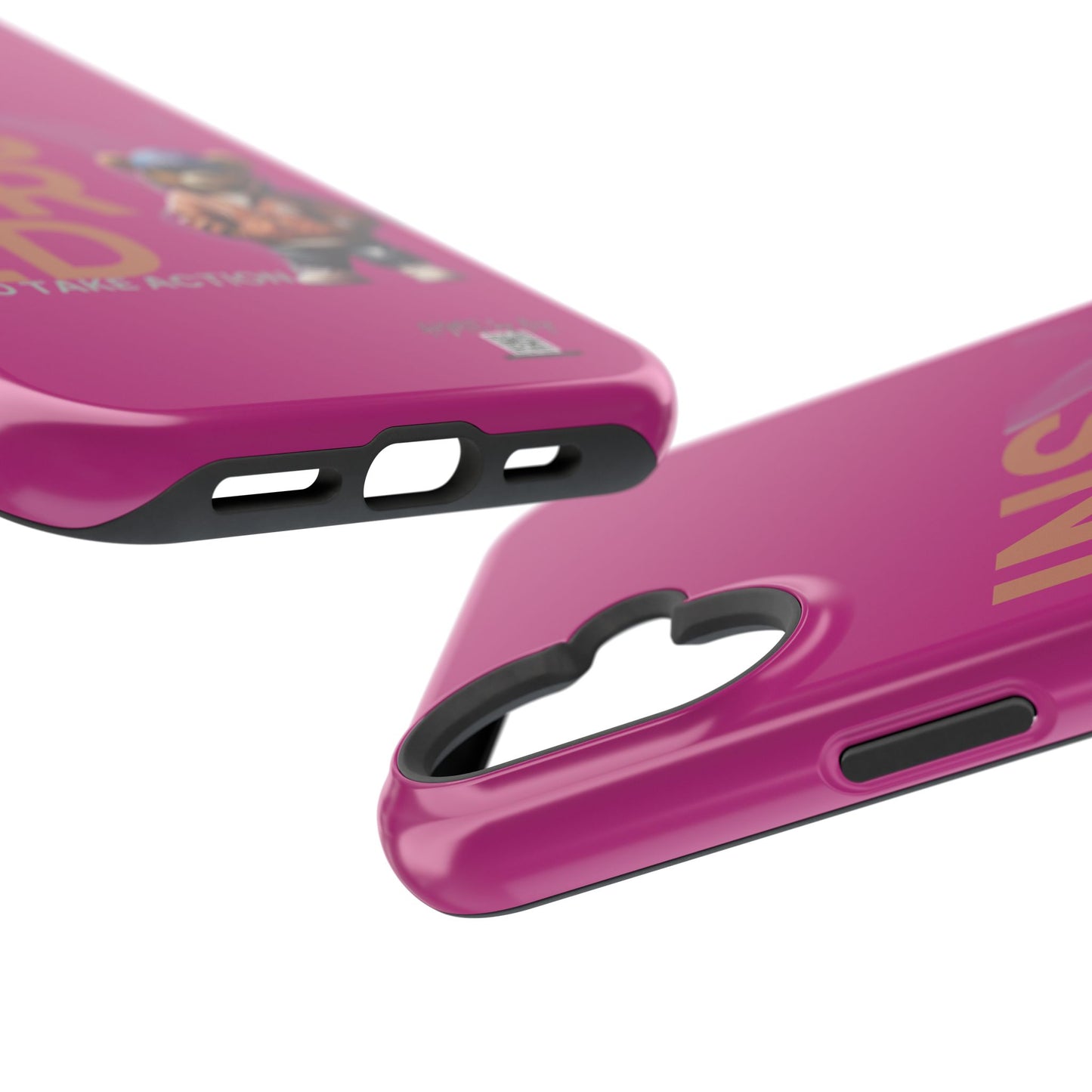 Phone Cases - HME Logo Bear, Inspired to take action Pink