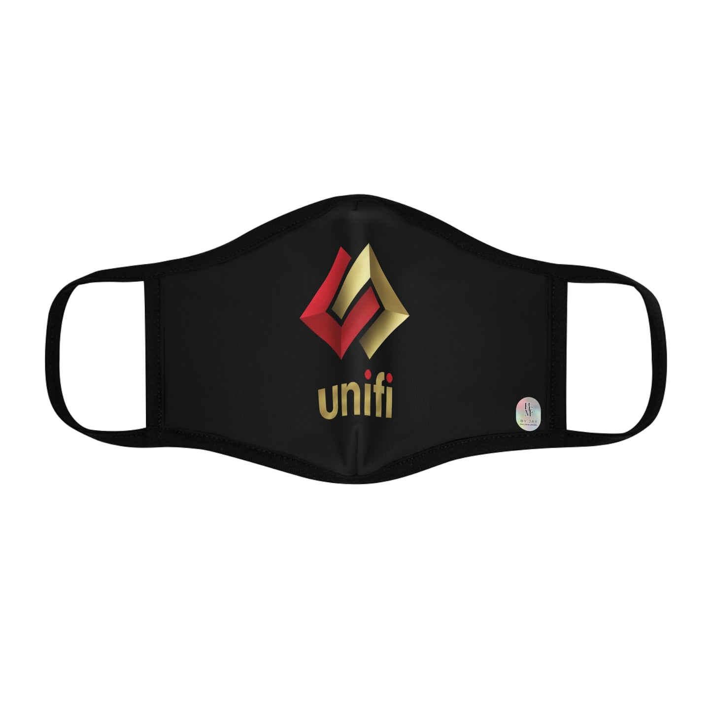 Unifi (Black) Fitted 2 layer Polyester Face Mask