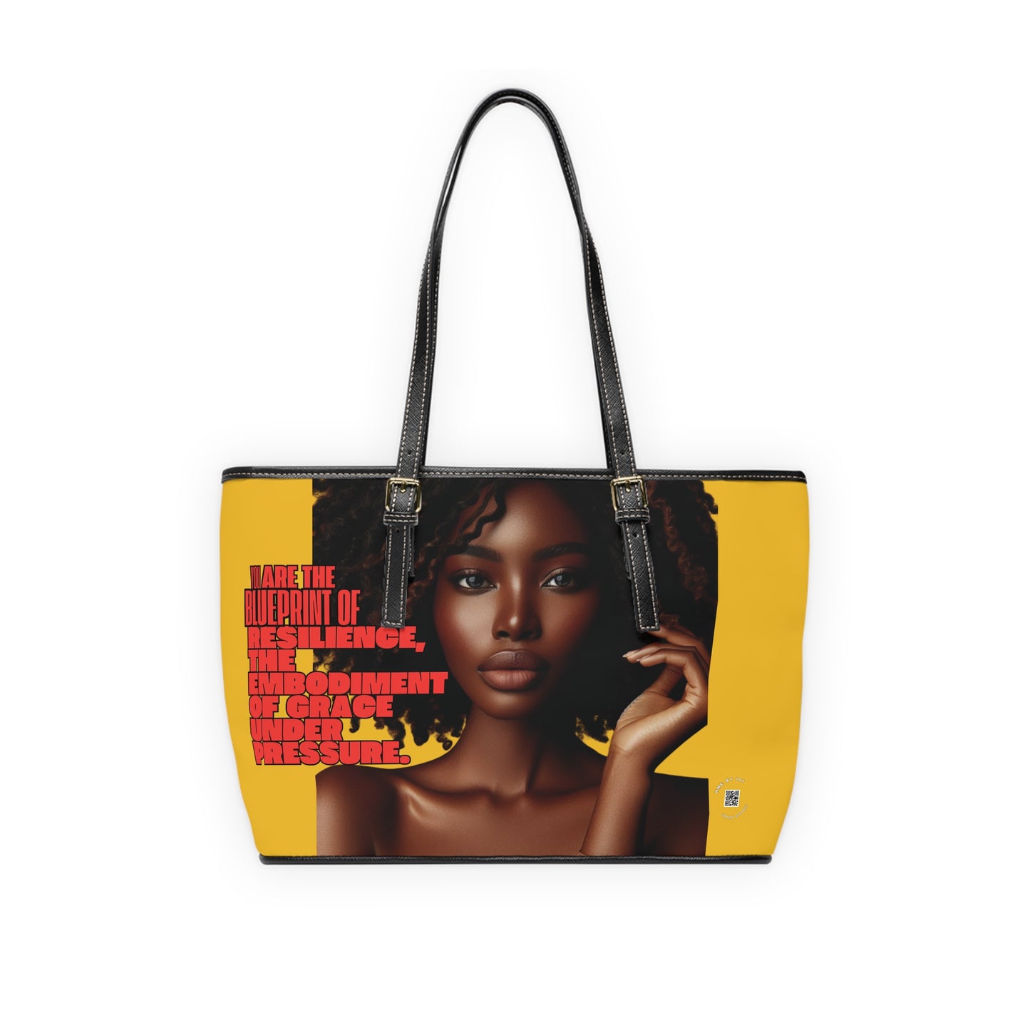 Shoulder Bag - Ahnye's Melanin Collection The Blueprint words of affirmation (Yellow)