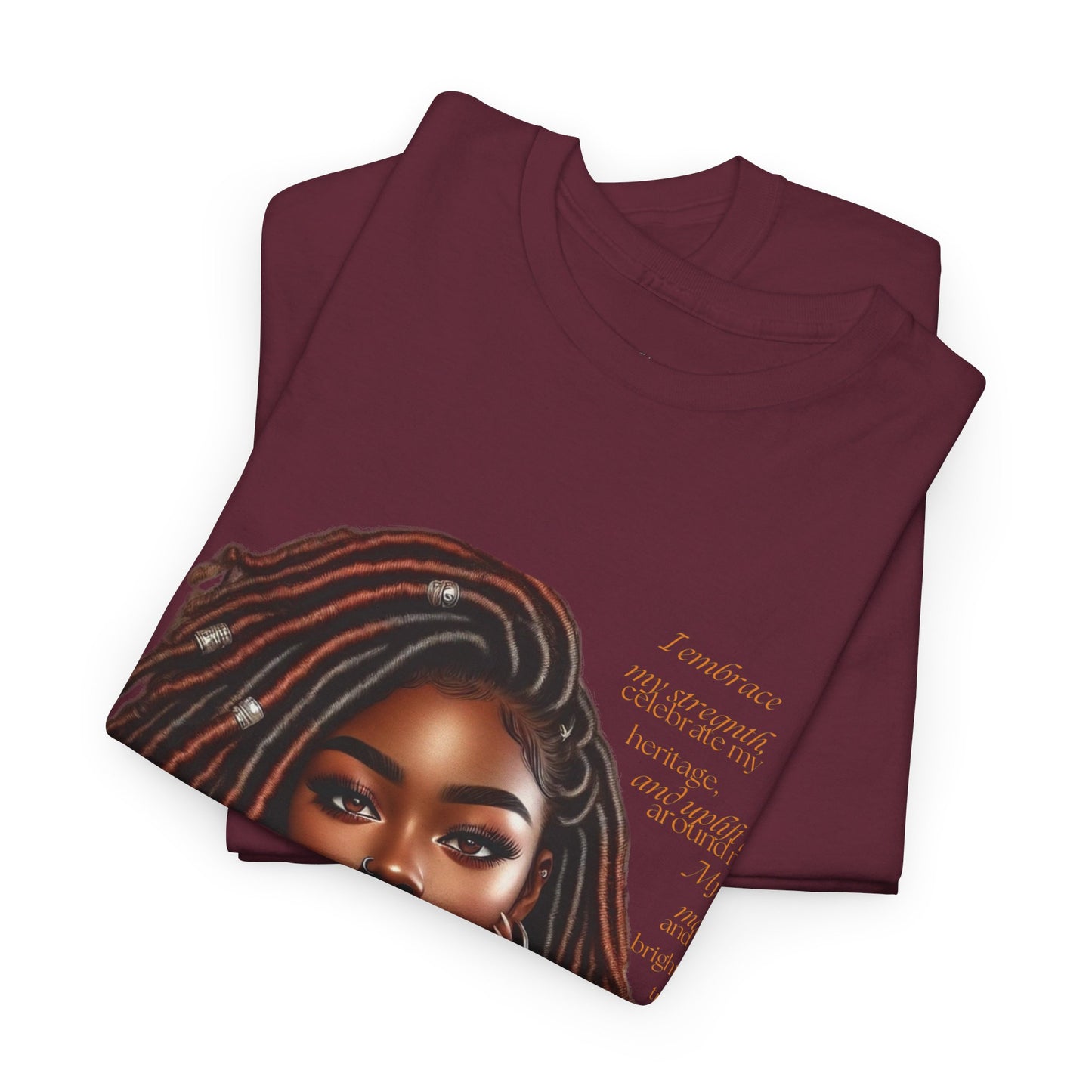 Ahnye’s Melanin Collection I embrace my strength Unisex Heavy Cotton Tee