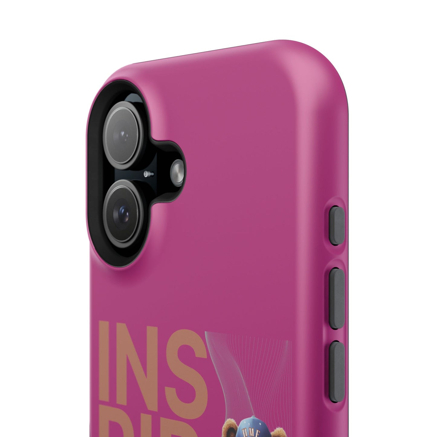 Phone Cases - HME Logo Bear, Inspired to take action Pink