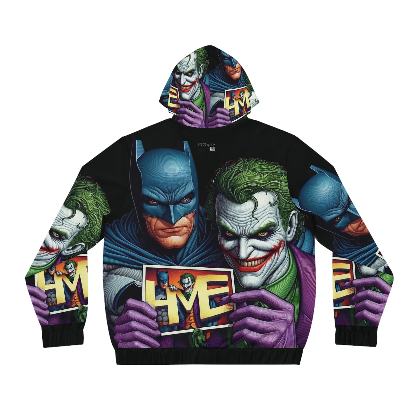 Batman and Joker Retro Men's Full-Zip Hoodie - Retro Batman Design