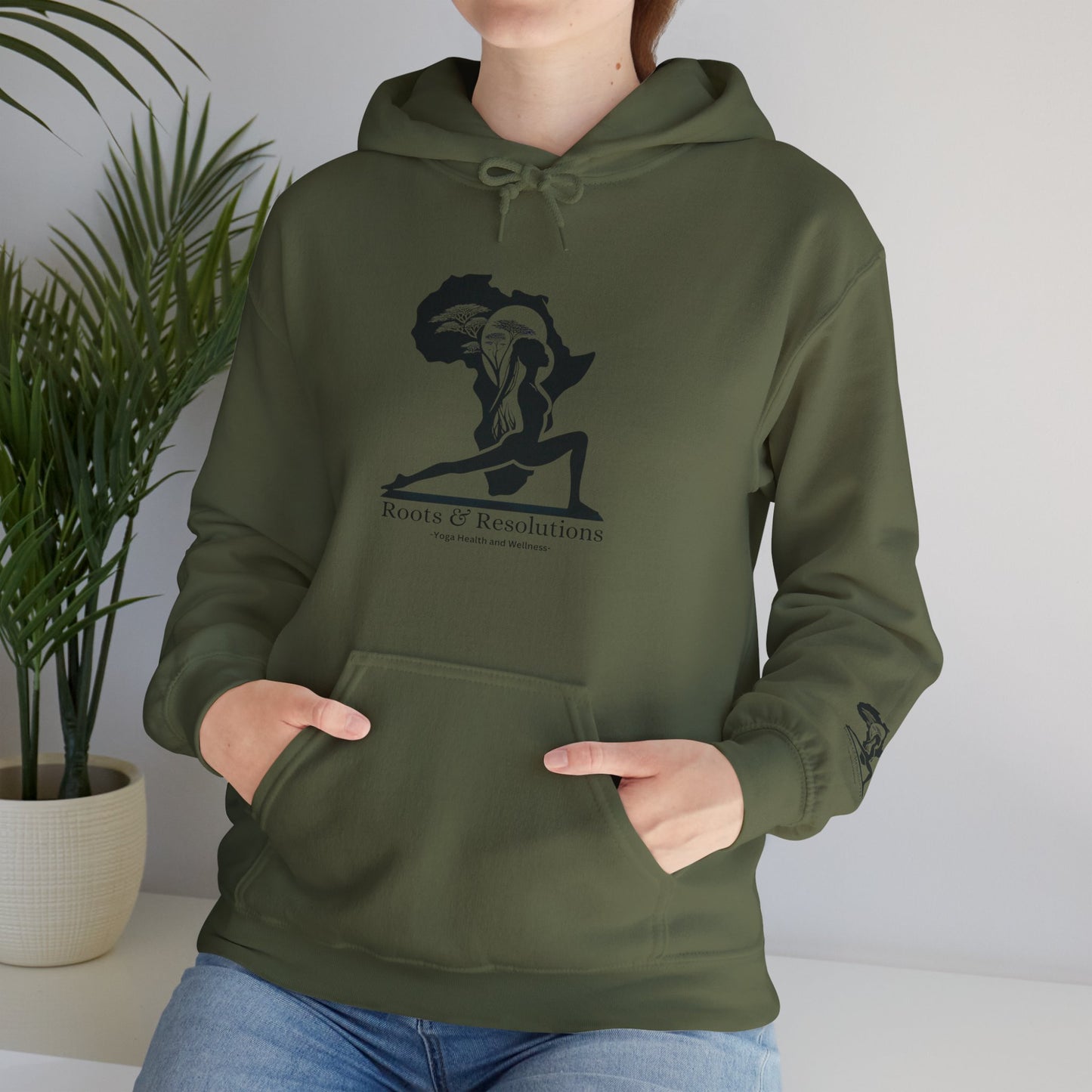 Yoga Health and Wellness Hoodie - Roots & Resolutions Brand Merch