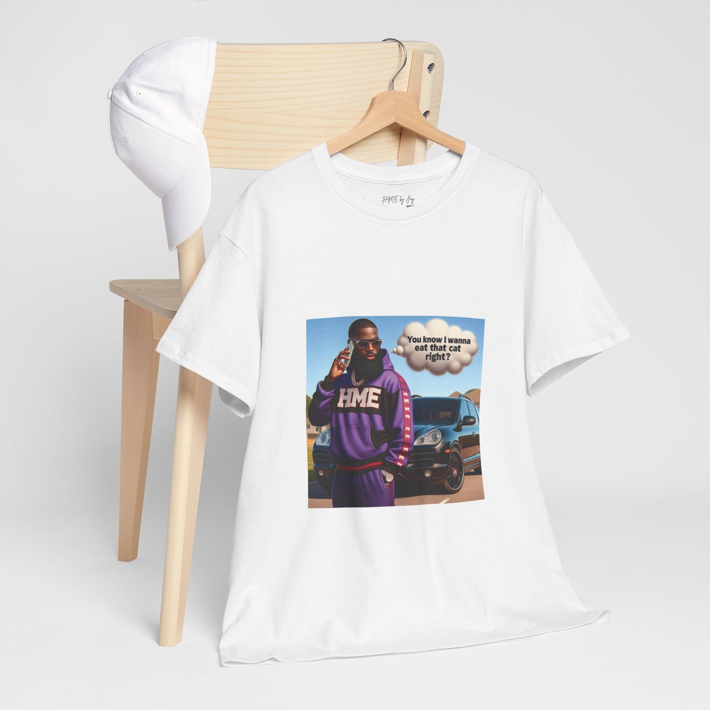 HME eat the cat Unisex Heavy Cotton Tee