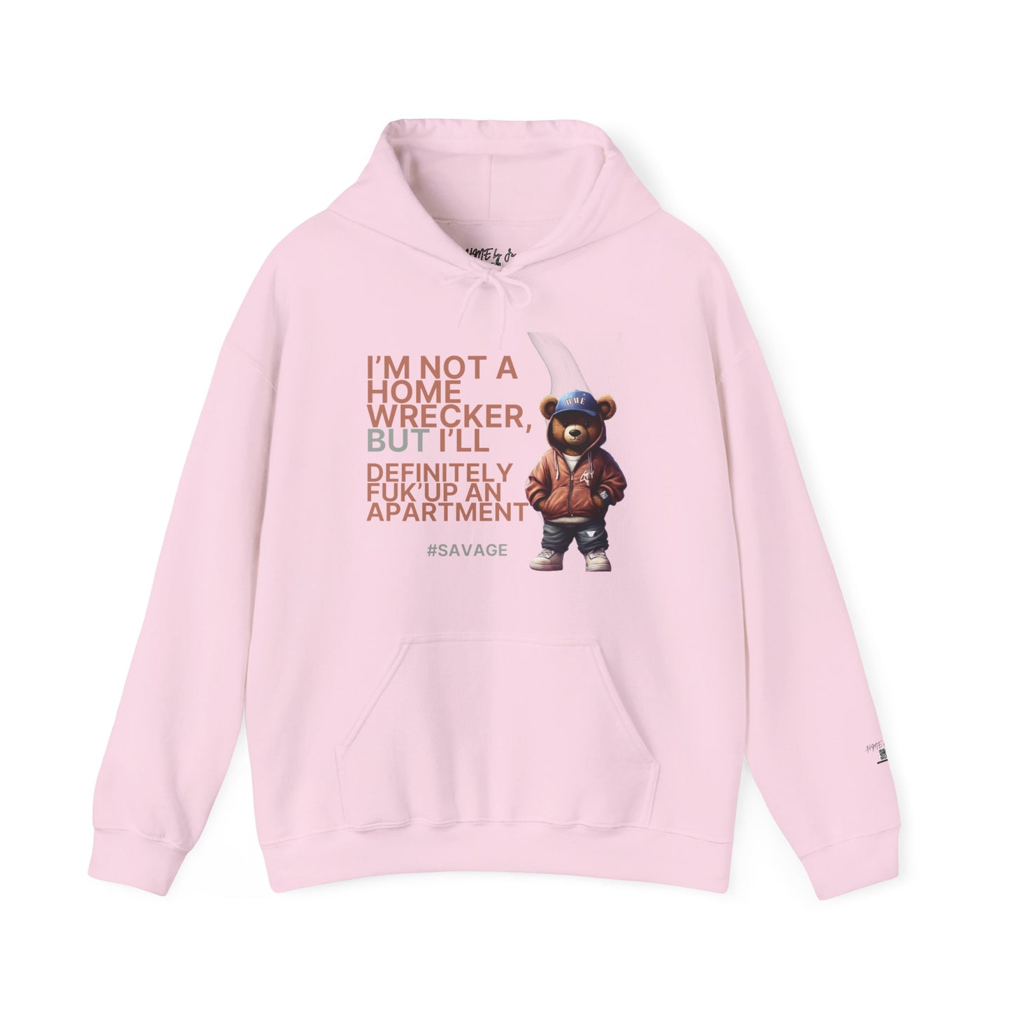 HME Bear Logo Heavy Blend Hooded Sweatshirt - I'm not a Home Wrecker Design