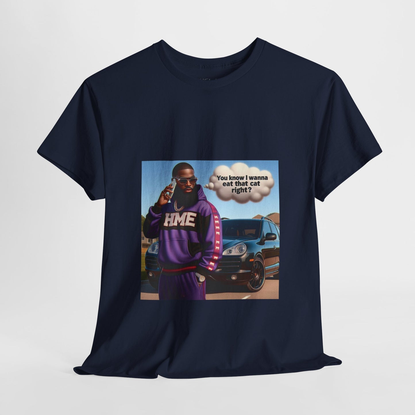 HME eat the cat Unisex Heavy Cotton Tee