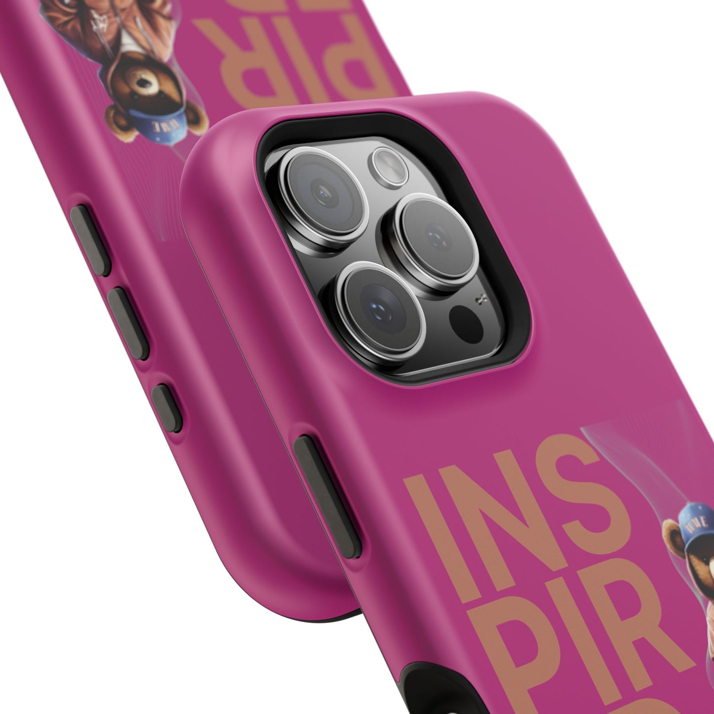 Phone Cases - HME Logo Bear, Inspired to take action Pink