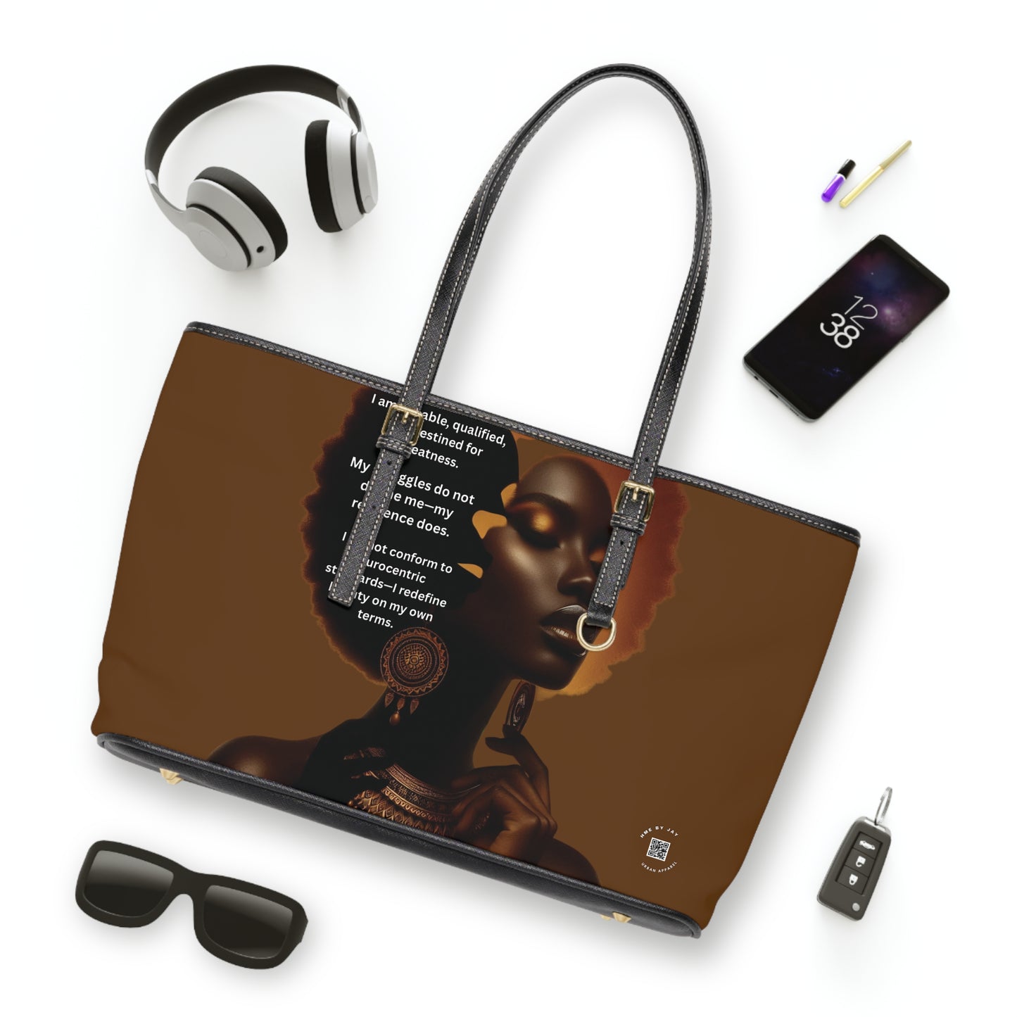 Shoulder Bag, Ahnye’s Melanin Collection Affirmation Design