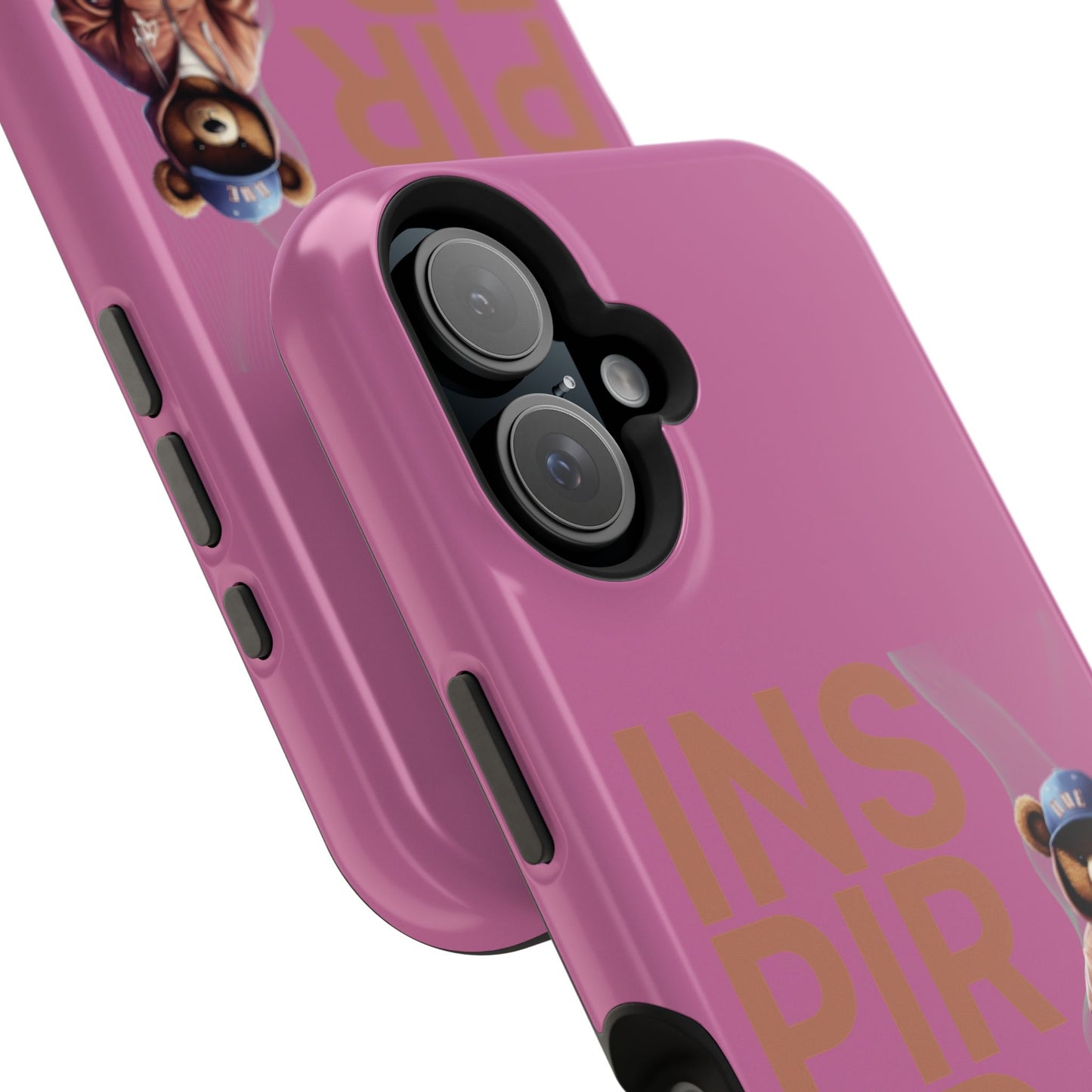 Phone Cases - HME Logo Bear, Inspired to take action light pink