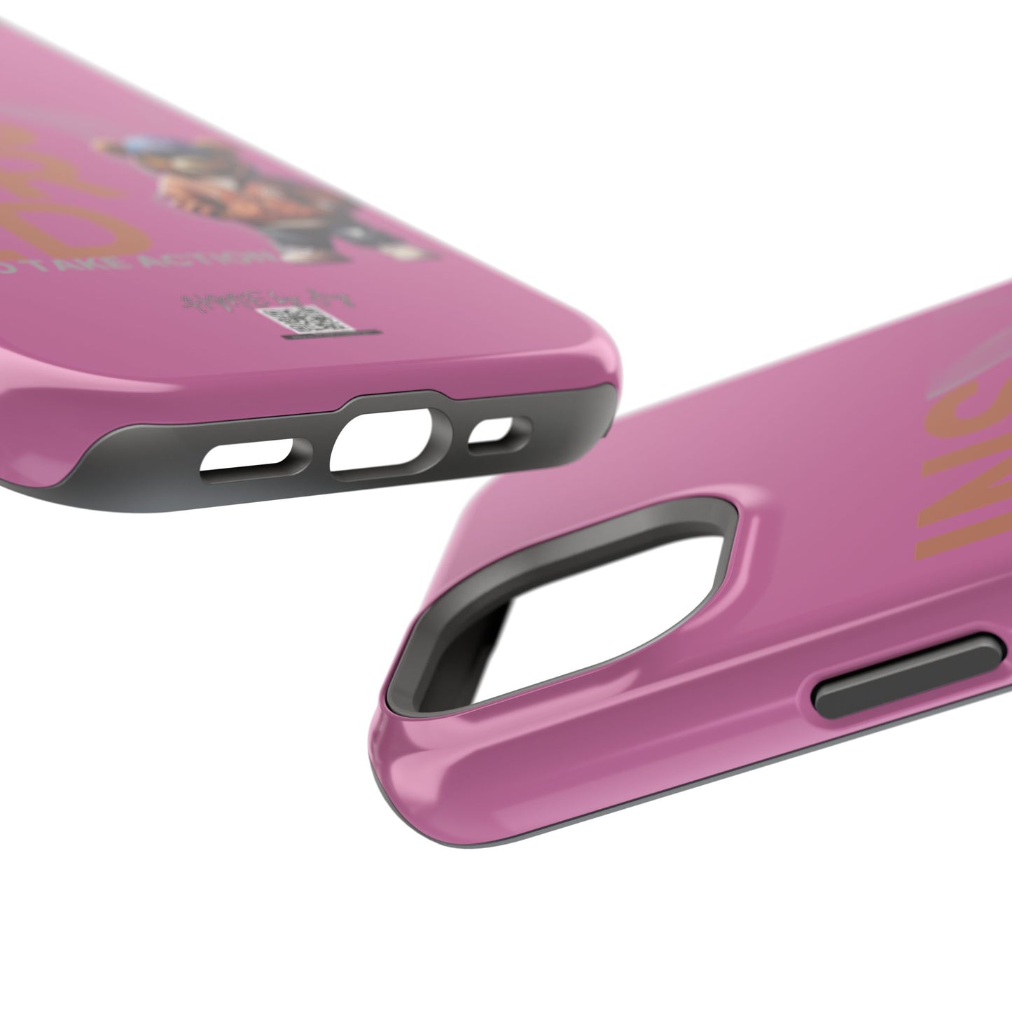 Phone Cases - HME Logo Bear, Inspired to take action light pink