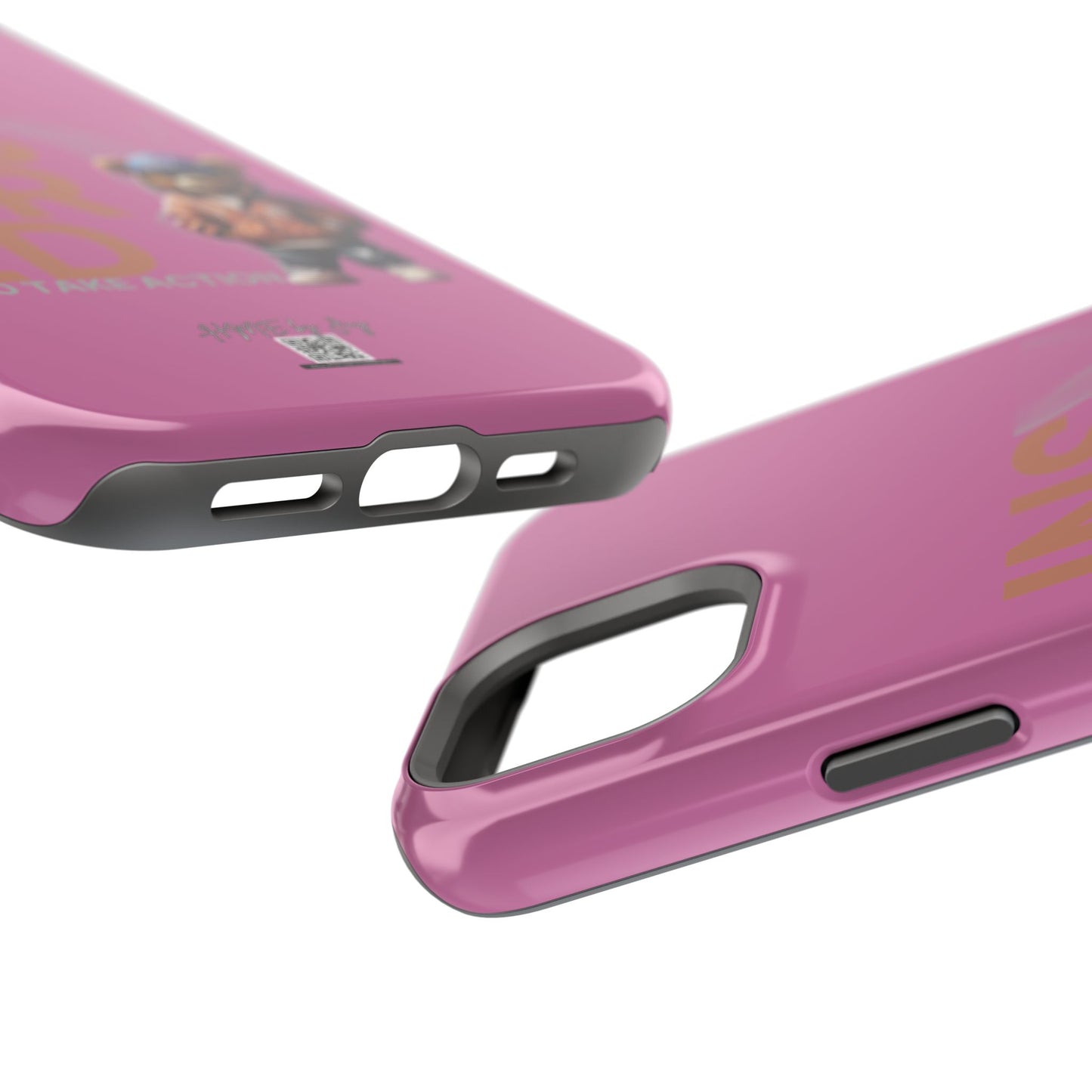 Phone Cases - HME Logo Bear, Inspired to take action light pink