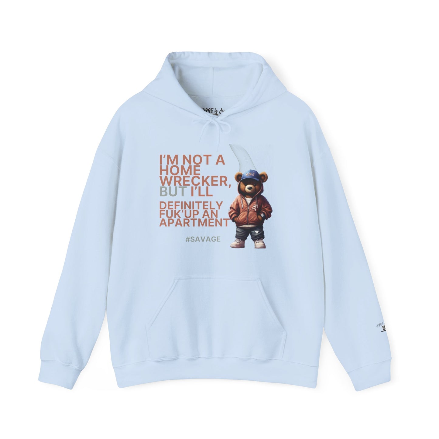 HME Bear Logo Heavy Blend Hooded Sweatshirt - I'm not a Home Wrecker Design