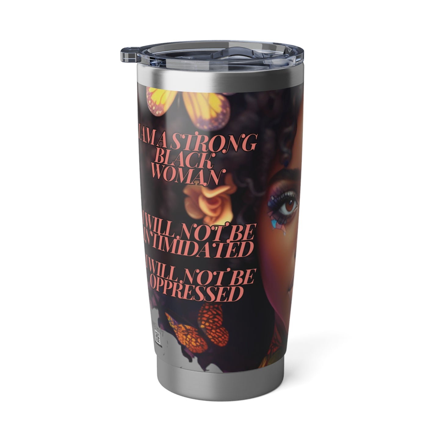 Empowered Black Woman Travel Mug - Ahnye's Melanin Collection 20oz Tumbler