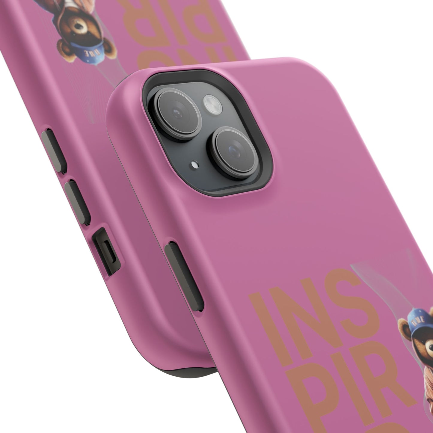 Phone Cases - HME Logo Bear, Inspired to take action light pink