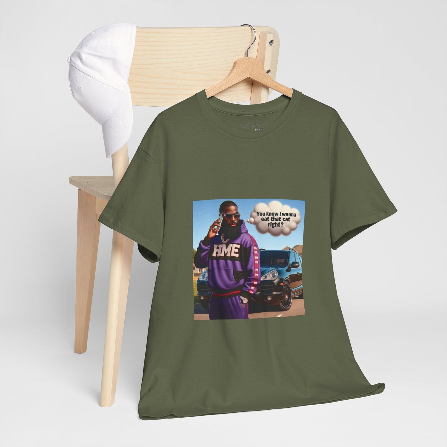 HME eat the cat Unisex Heavy Cotton Tee