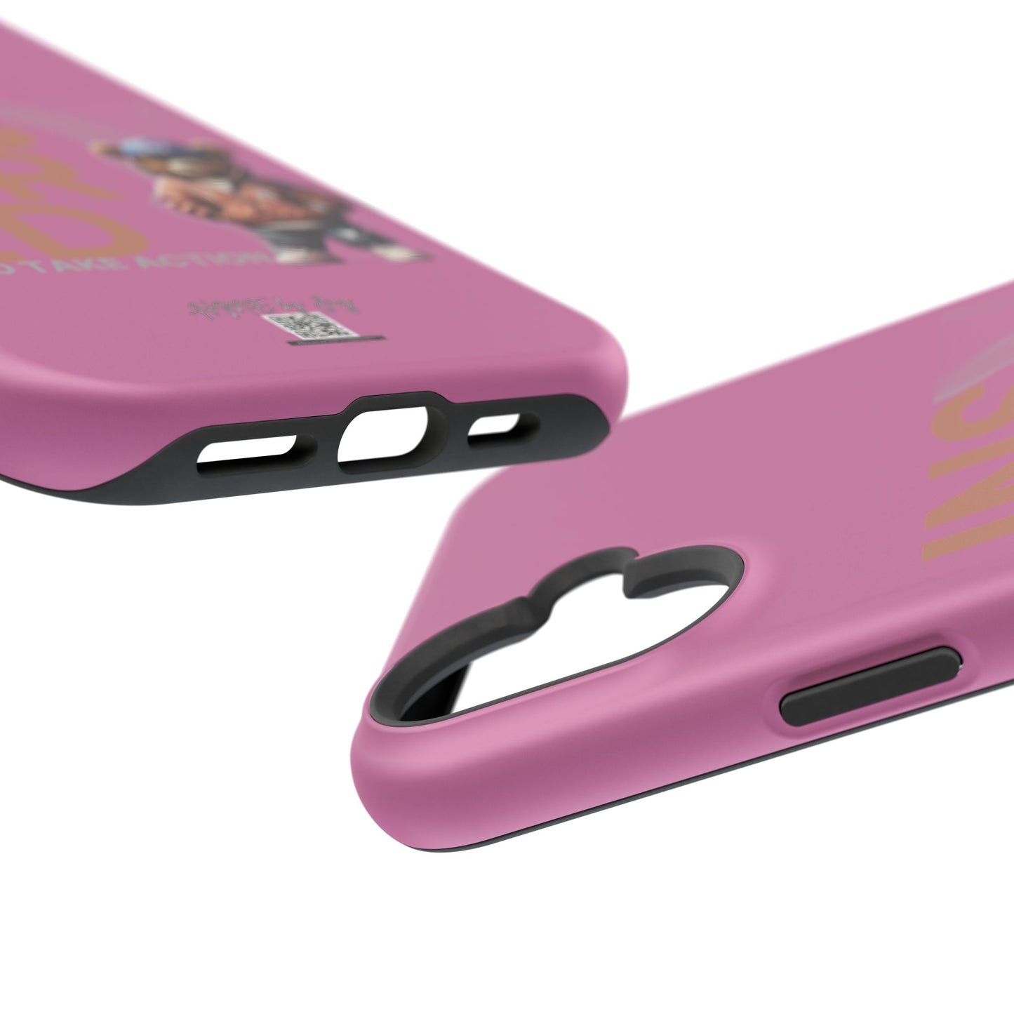 Phone Cases - HME Logo Bear, Inspired to take action light pink