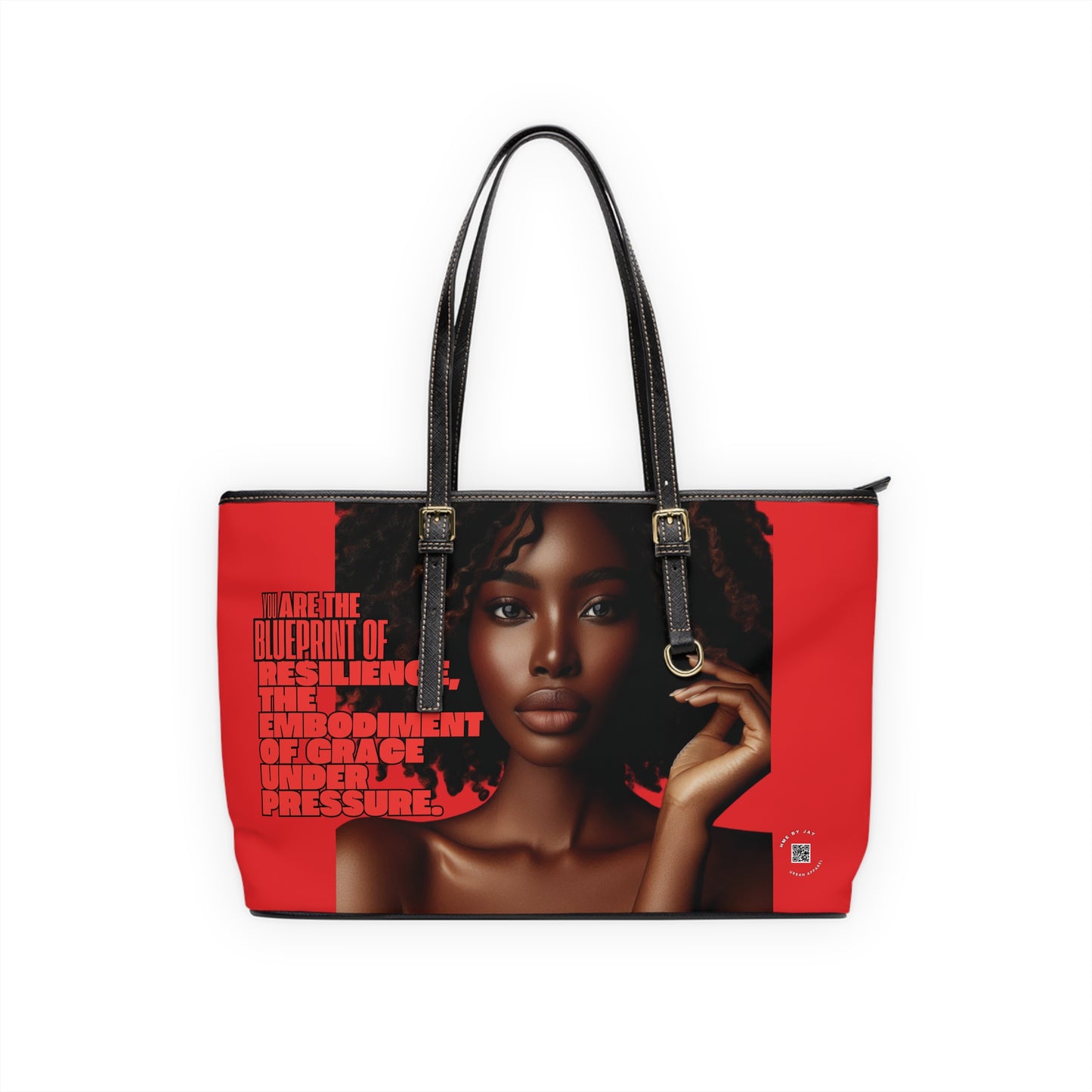 Shoulder Bag - Ahnye's Melanin Collection The Blueprint words of affirmation (Red)