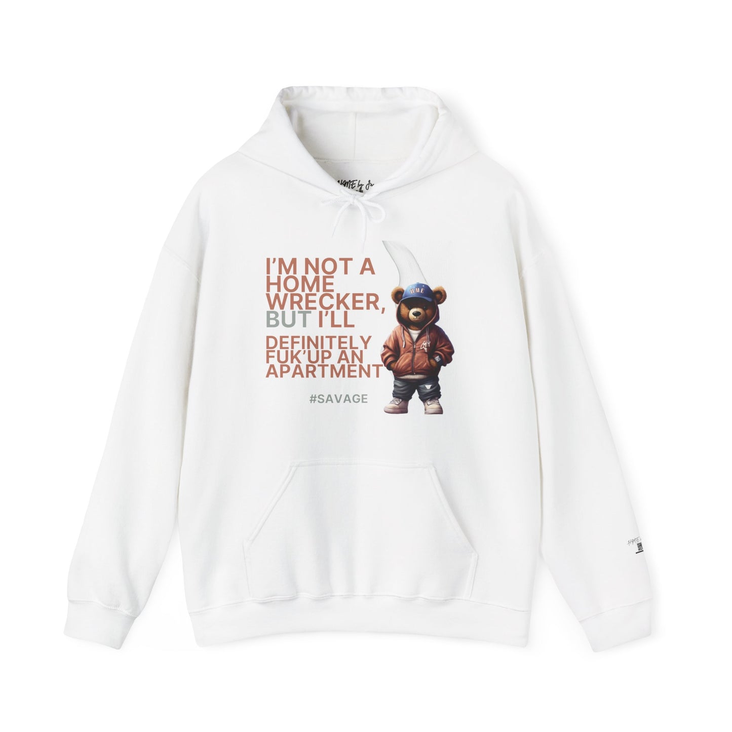 HME Bear Logo Heavy Blend Hooded Sweatshirt - I'm not a Home Wrecker Design