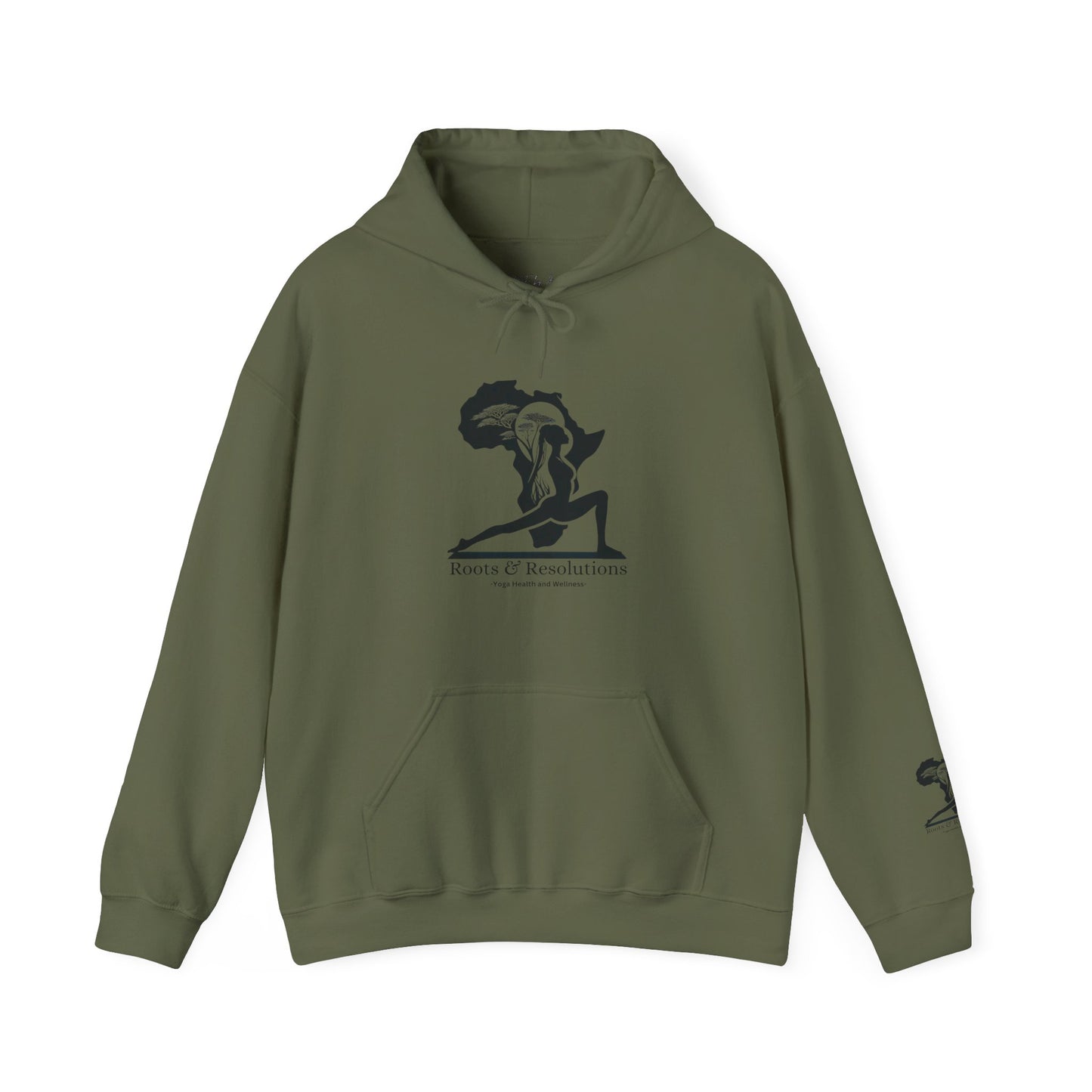 Yoga Health and Wellness Hoodie - Roots & Resolutions Brand Merch