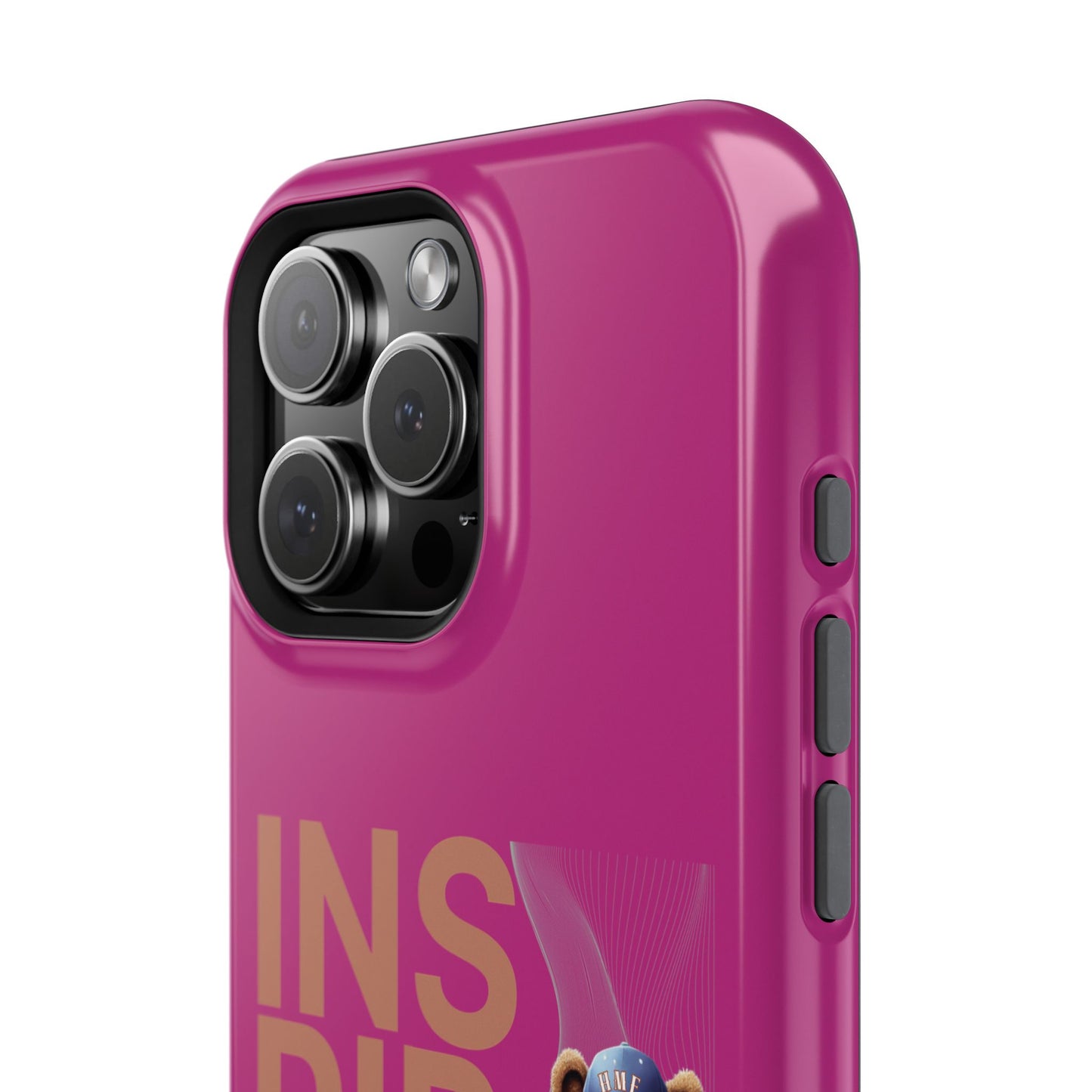 Phone Cases - HME Logo Bear, Inspired to take action Pink