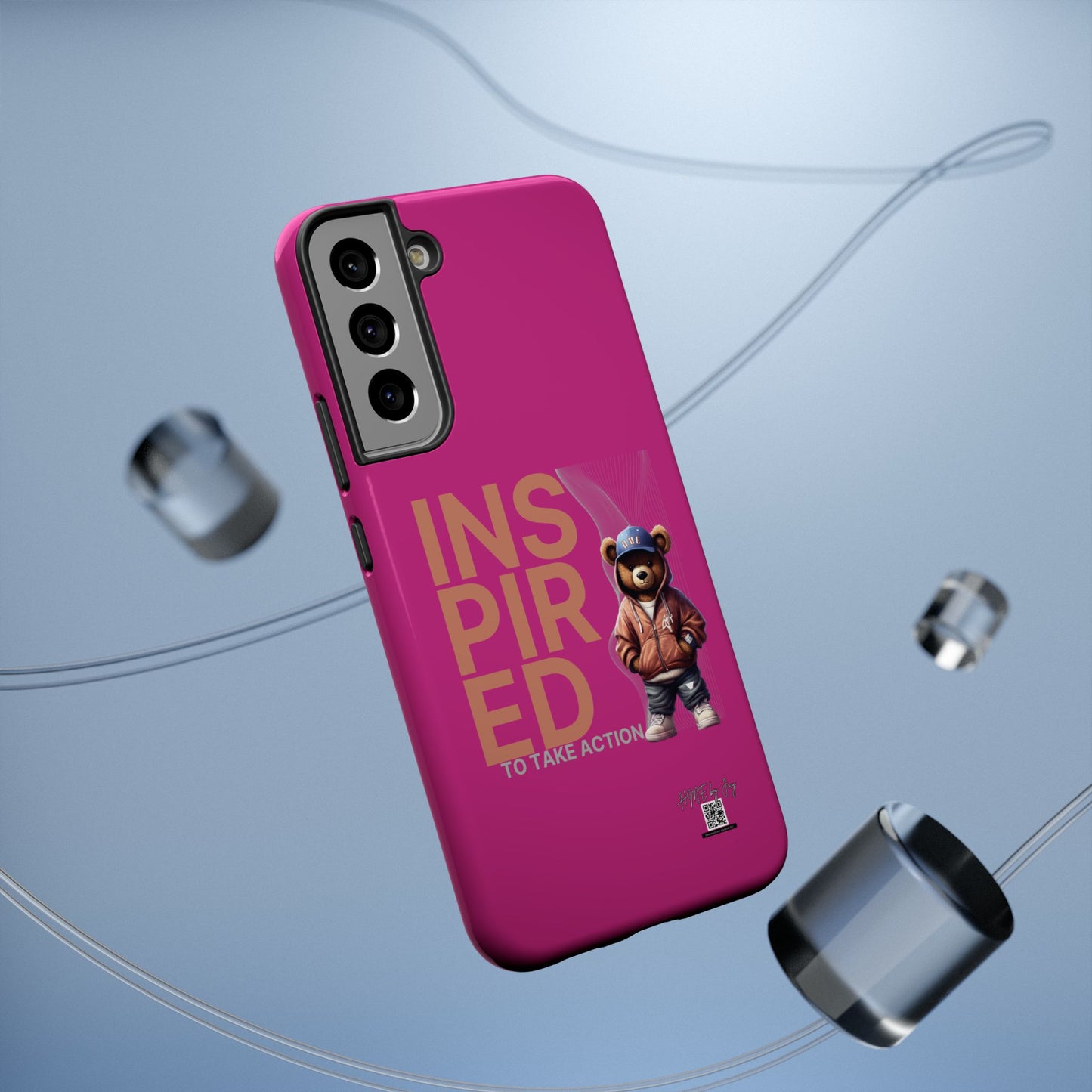 Phone Cases - HME Logo Bear, Inspired to take action Pink