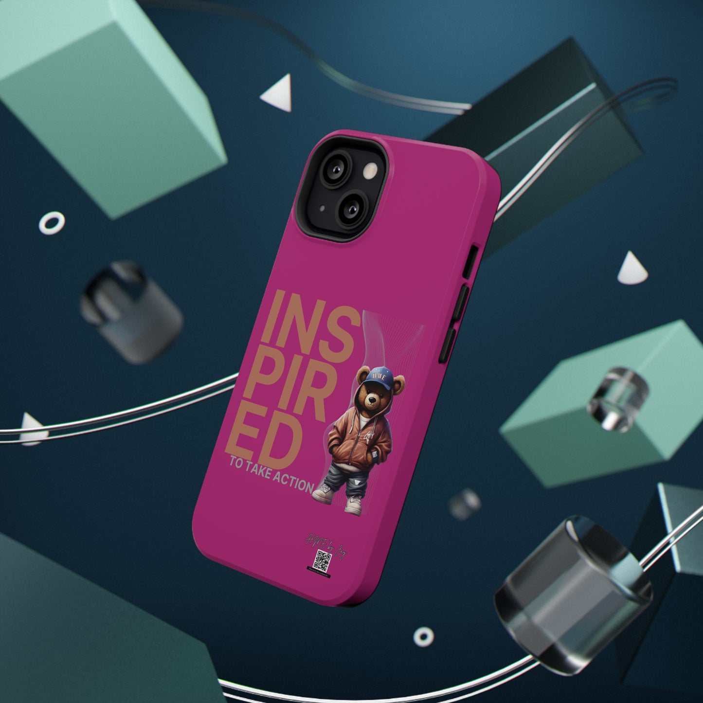 Phone Cases - HME Logo Bear, Inspired to take action Pink
