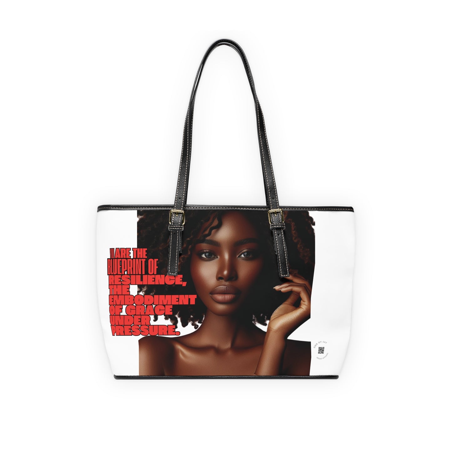 Shoulder Bag - Ahnye's Melanin Collection The Blueprint words of affirmation (White)
