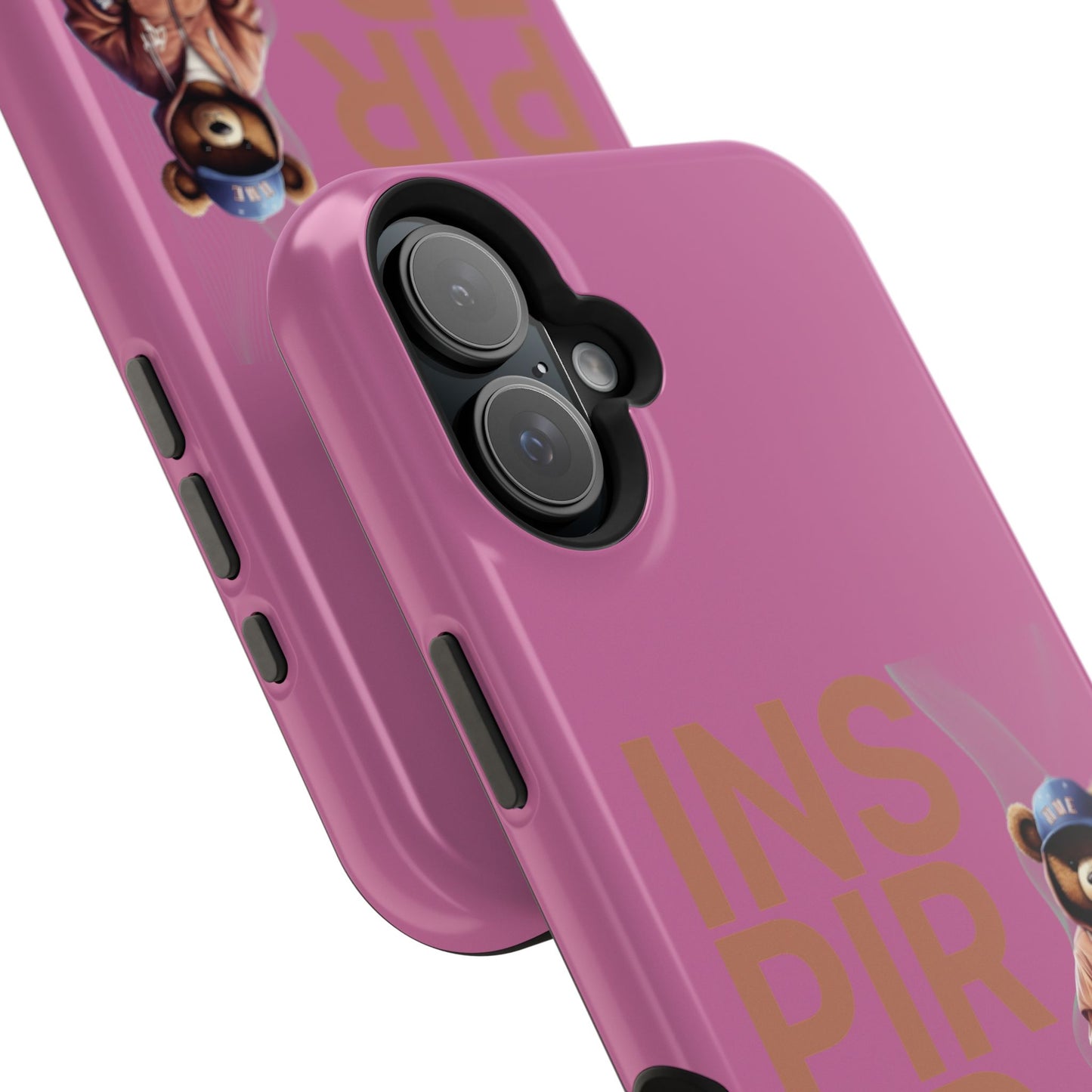 Phone Cases - HME Logo Bear, Inspired to take action light pink