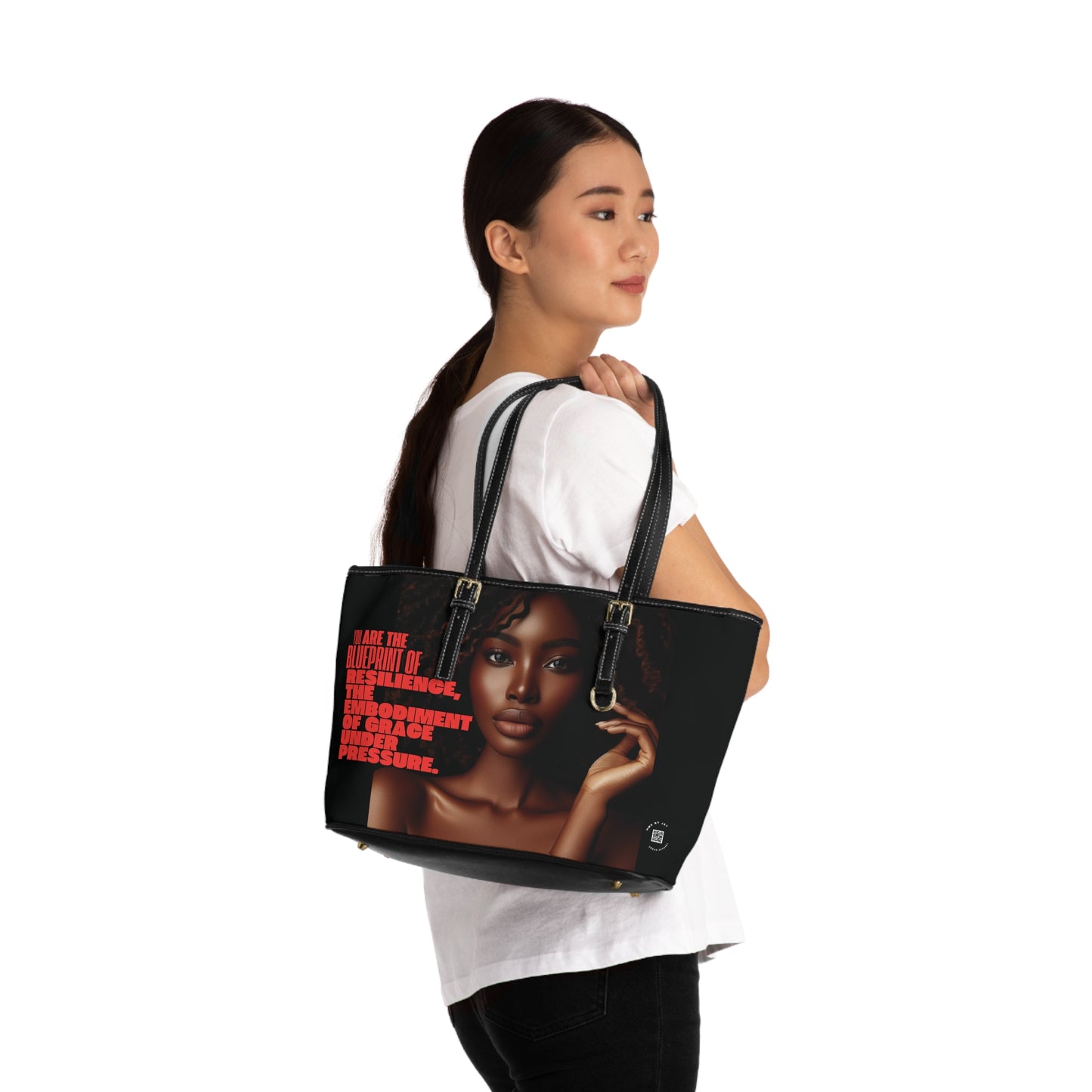 Shoulder Bag - Ahnye's Melanin Collection The Blueprint words of affirmation (Black)