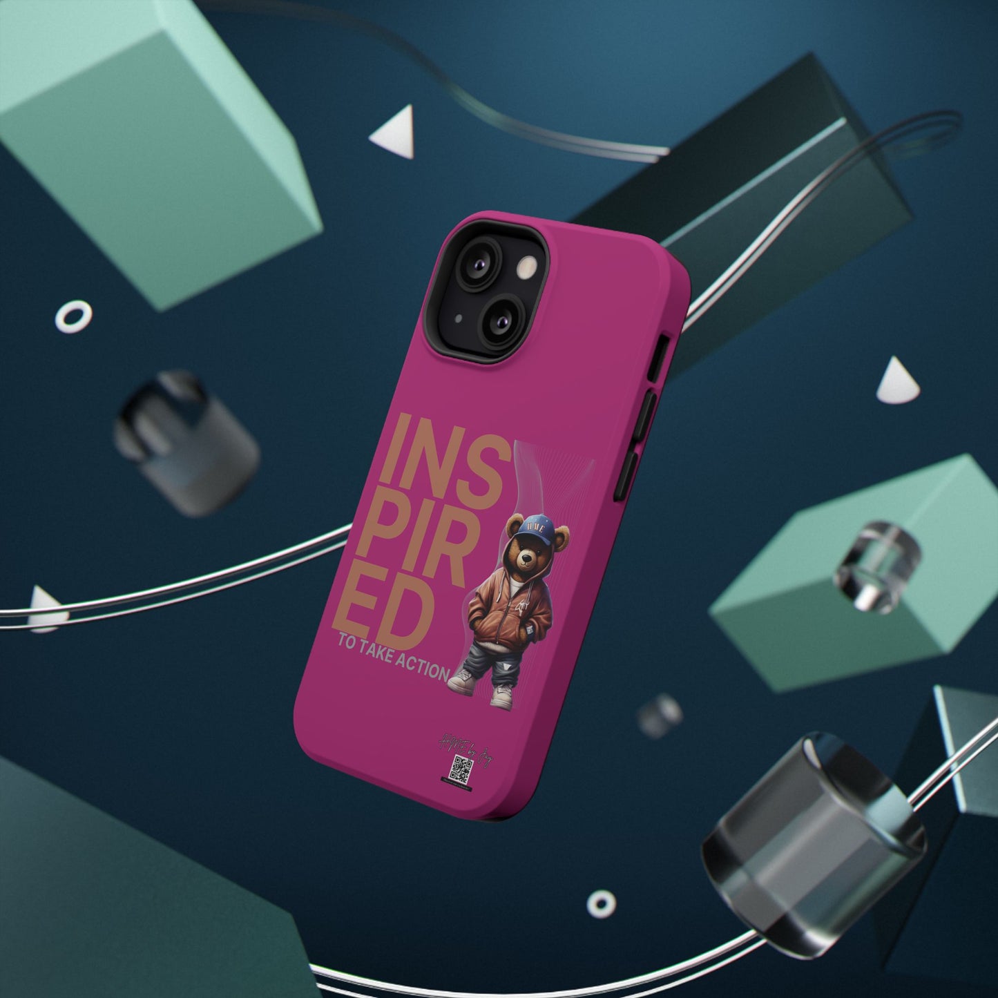 Phone Cases - HME Logo Bear, Inspired to take action Pink