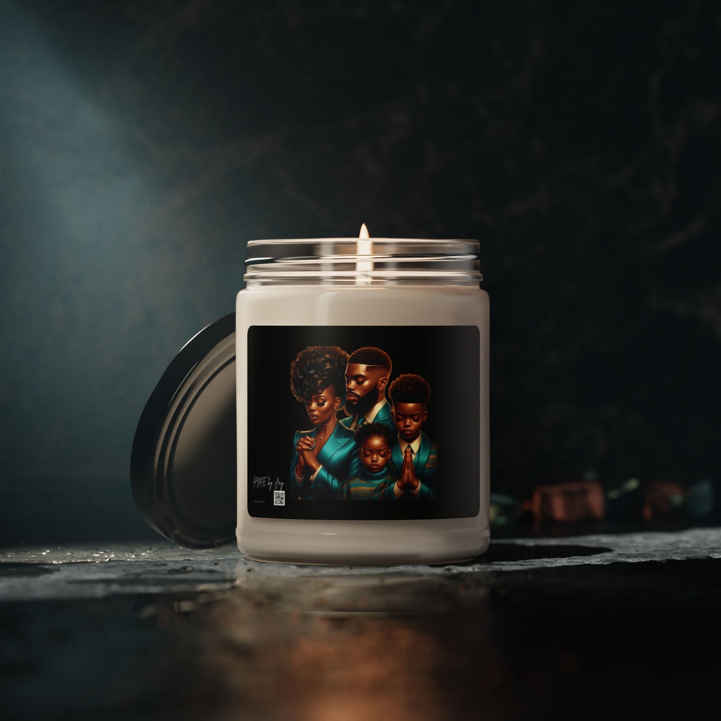 Ahnye’s Melanin Collection Praying Family Scented Soy Candle, 9oz