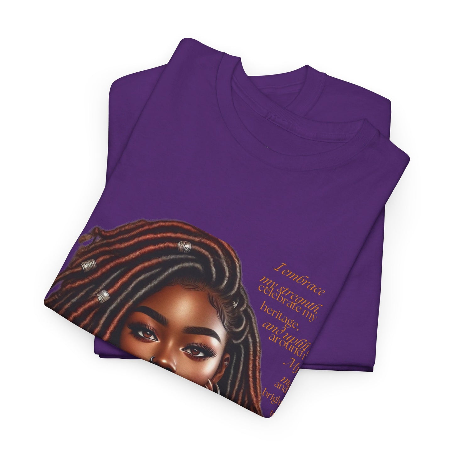 Ahnye’s Melanin Collection I embrace my strength Unisex Heavy Cotton Tee