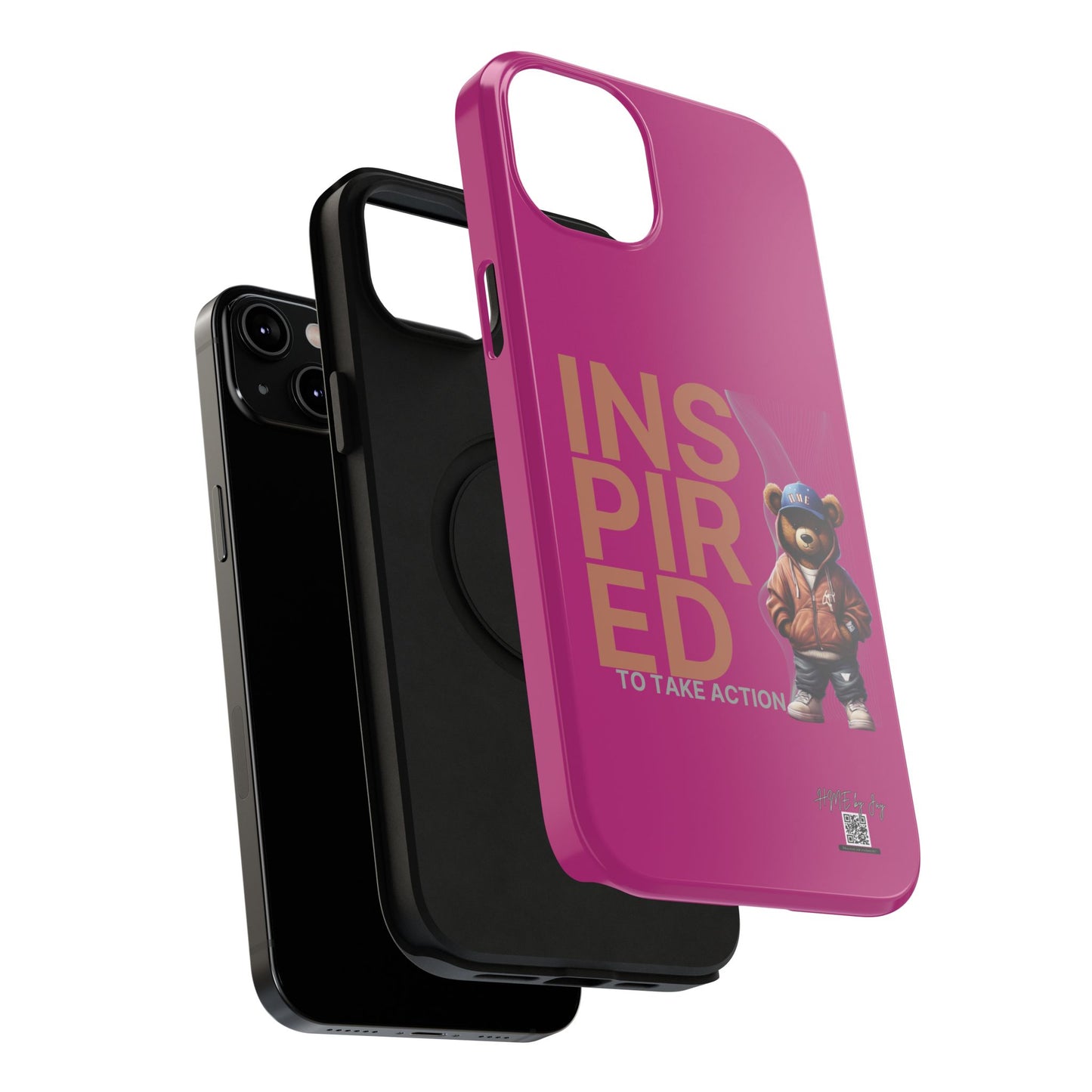 Phone Cases - HME Logo Bear, Inspired to take action Pink