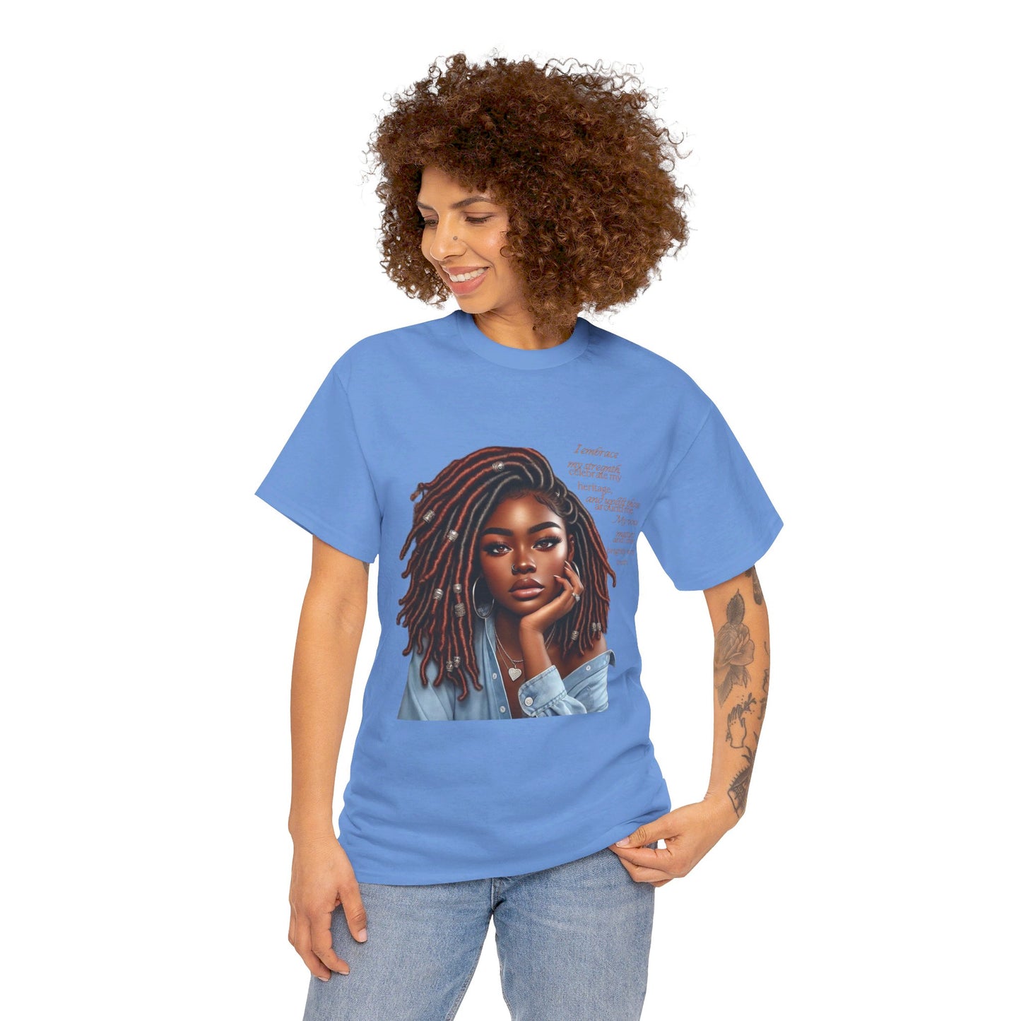 Ahnye’s Melanin Collection I embrace my strength Unisex Heavy Cotton Tee