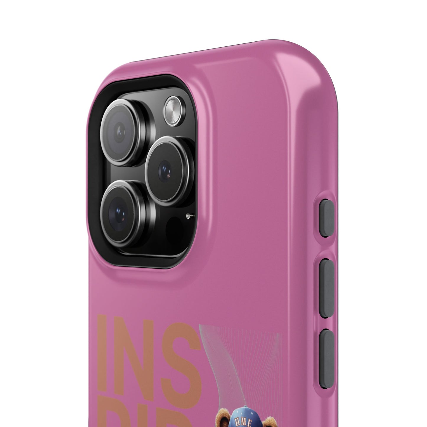 Phone Cases - HME Logo Bear, Inspired to take action light pink